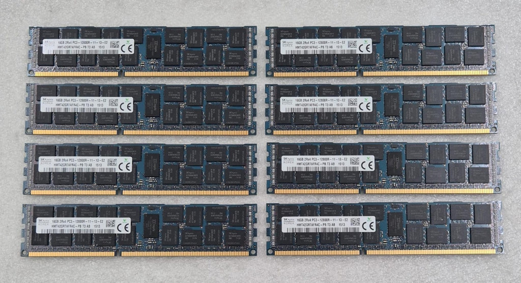 [LOT 8 PCS] SK Hynix 16GB 2Rx4 PC3-12800R HMT42GR7AFR4C-PB ECC SERVER MEMORY RAM