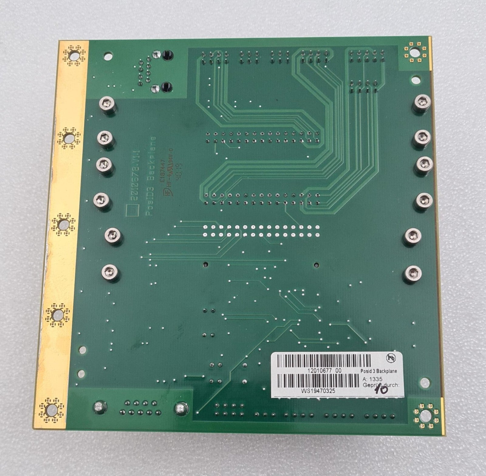 Tecan PosID3 Backplane 12010677 00 Board 2010678.V1.1 PCB