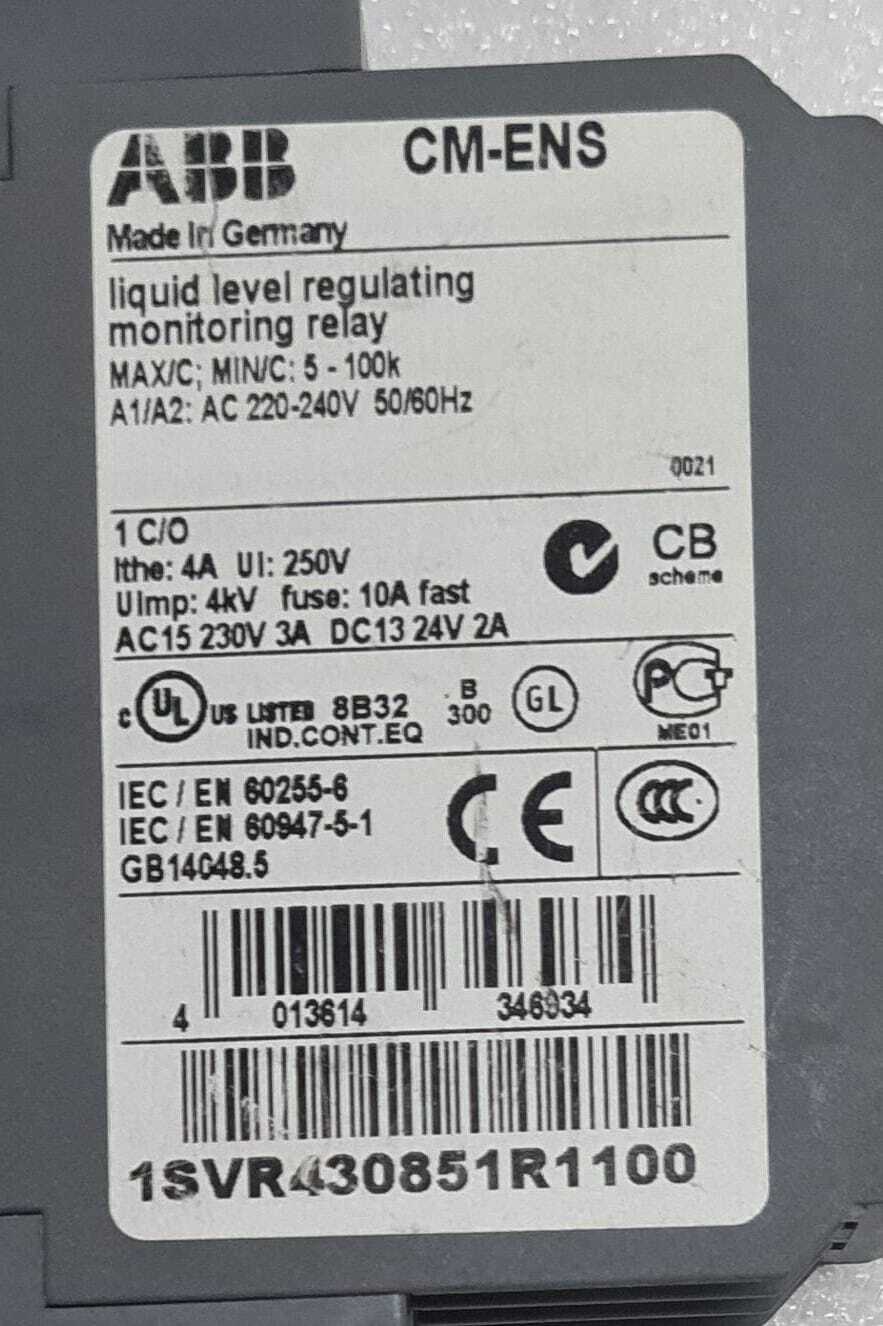 ABB CM-ENS 1SVR430851R1100 AC230V Safety Monitoring Relay