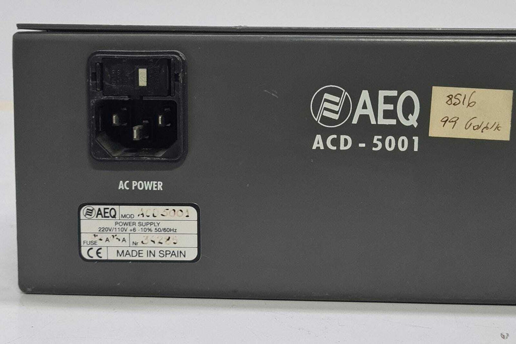 AEQ ACD-5001 Dual Channel Multiformat Audio Codec Unit