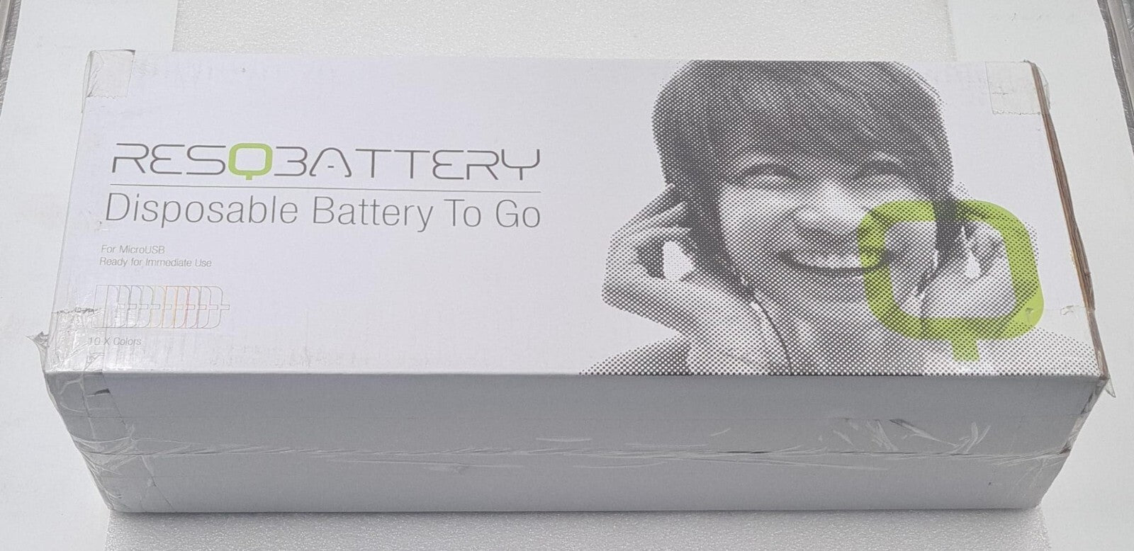 RESQBATTERY Disposable Battery POWER BANK Charger Smartphone Micro-USB 3.9WH 5h
