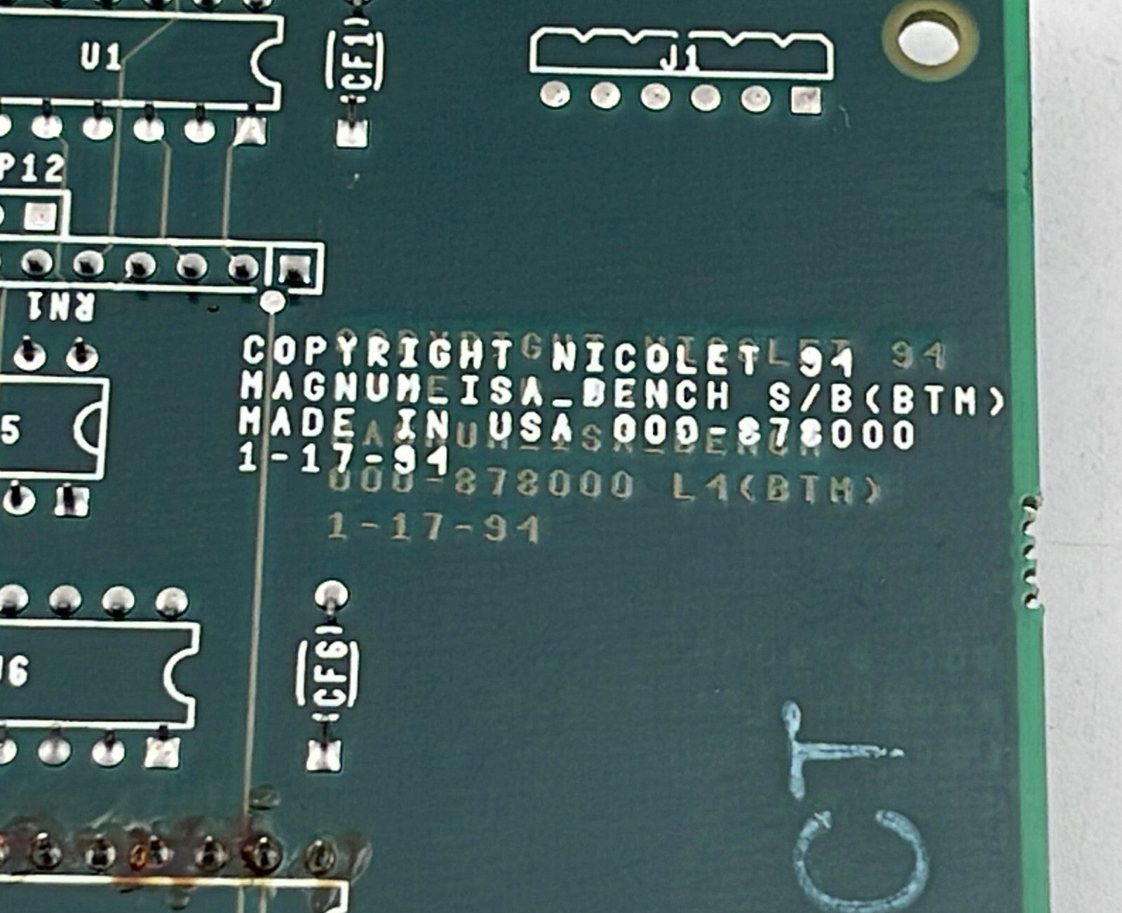 Magnum ISA Bench PCB 000-878000 Board