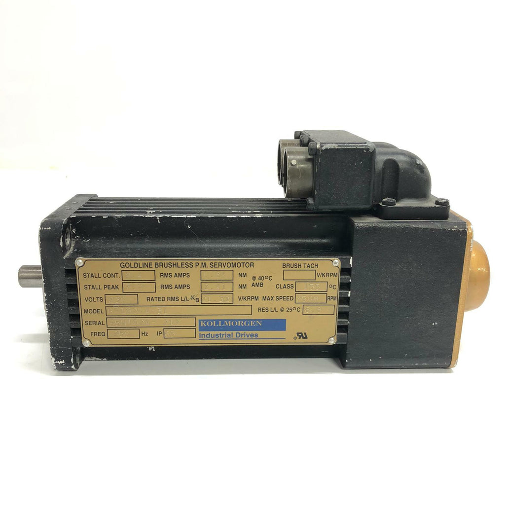 Kollmorgen B-102-A-31 Goldline Brushless P.M. Servo Motor 7500Rpm