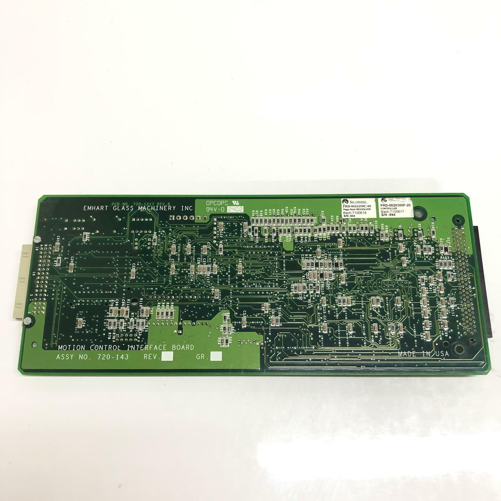 Emhart Glass Motion Control Interface 720-143 Piggy Back Ressolver PRD-0026350C-