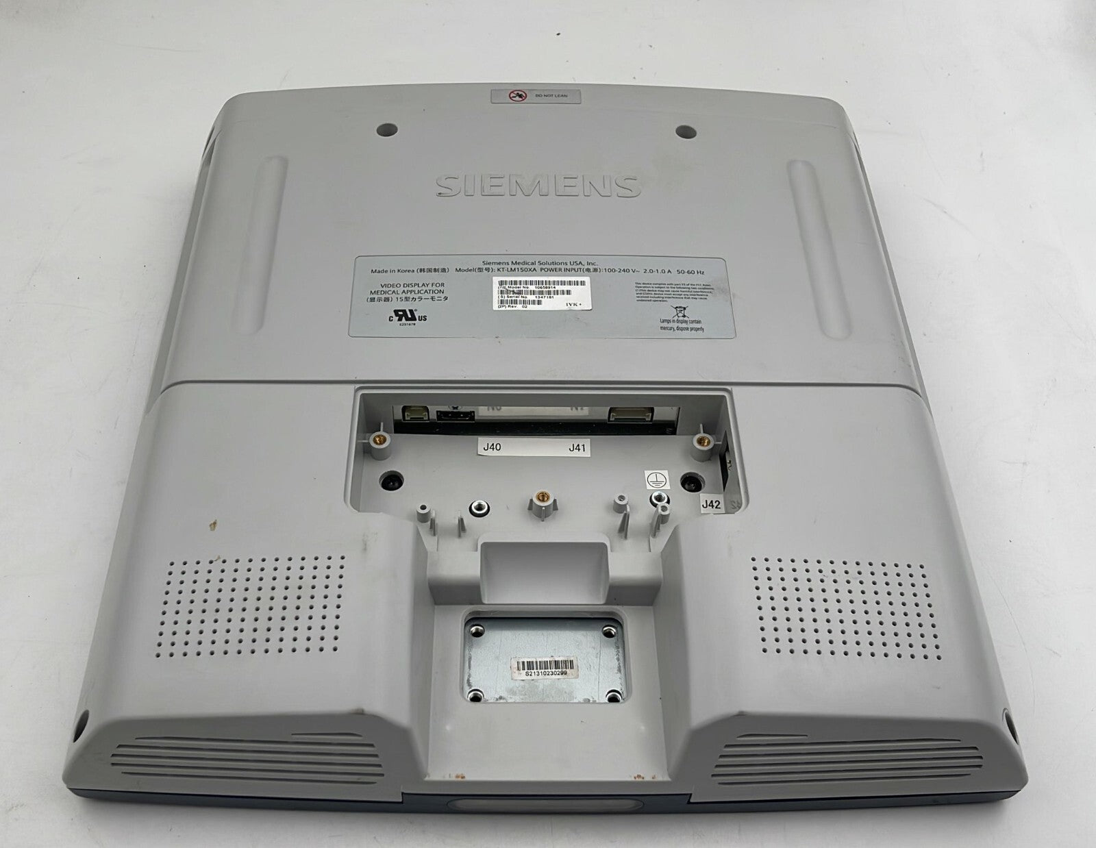 Siemens ACUSON X150 KT-LM150XA 10658914 Medical Video Display Monitor Screen 15"