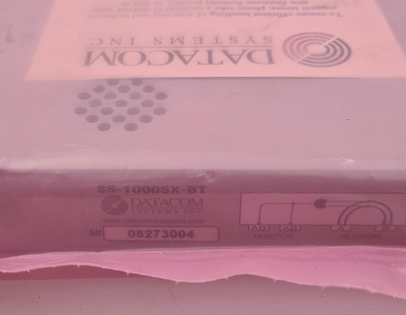 NEW- DATACOM SINGLE Stream SS-1000SX-BT TAP SPLITTER 10MB LAN, 100MB LAN, GigE