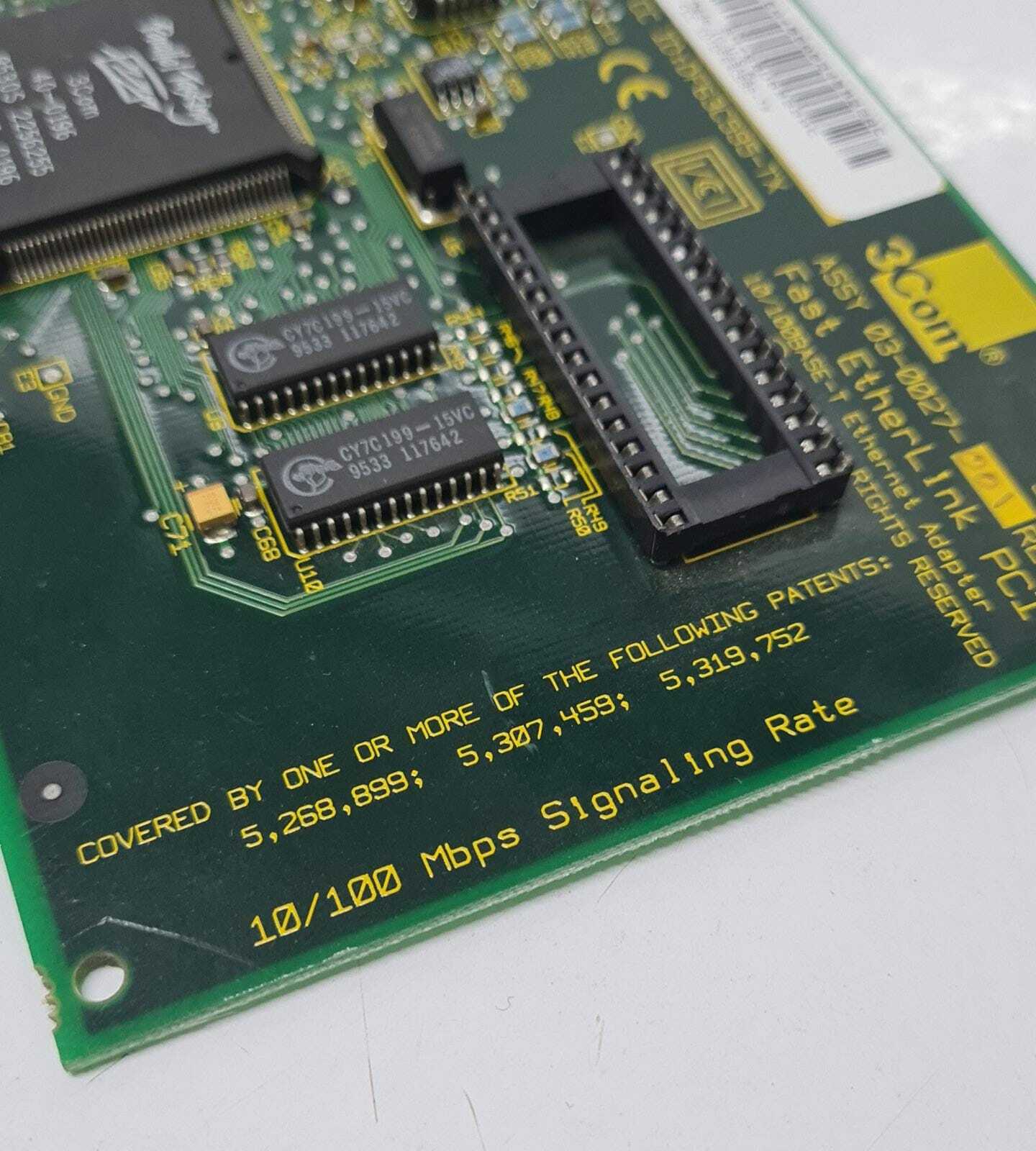 3Com 03-0027-001 REV C DF63C595-TX Fast EtherLink PCI 3C595-TX 10/100 Mbps