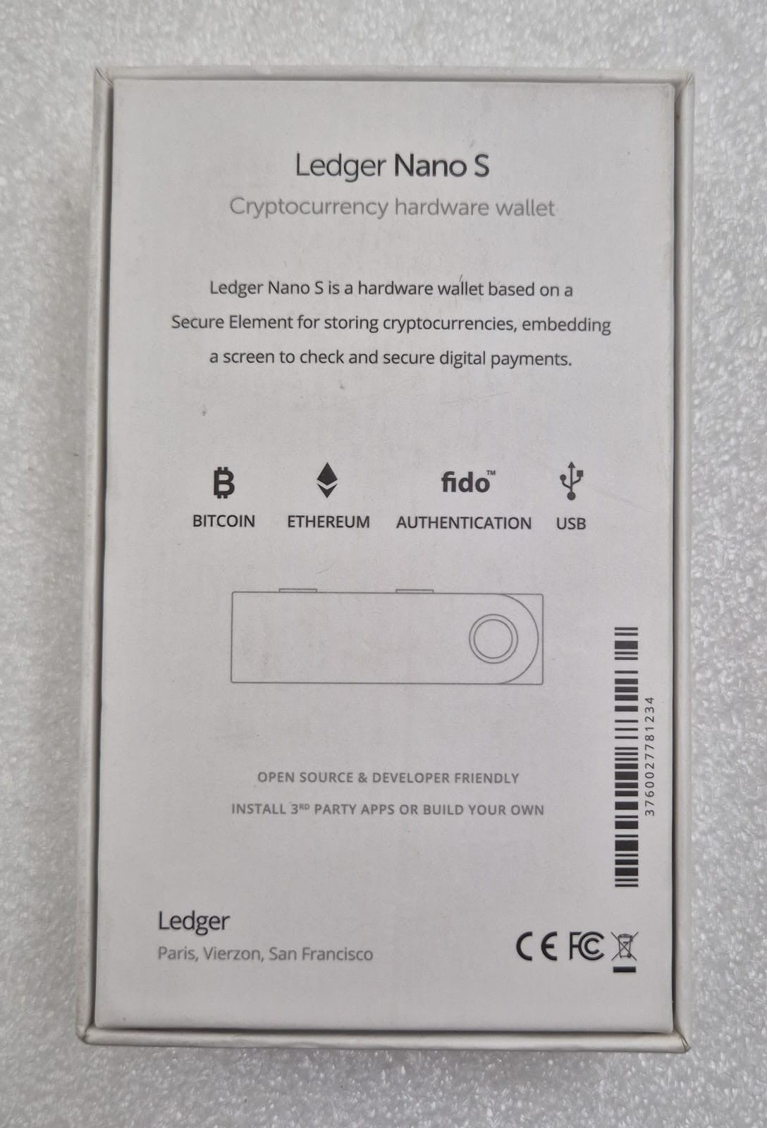*NEW* Ledger Nano S Cryptocurrency Hardware Wallet (Black)