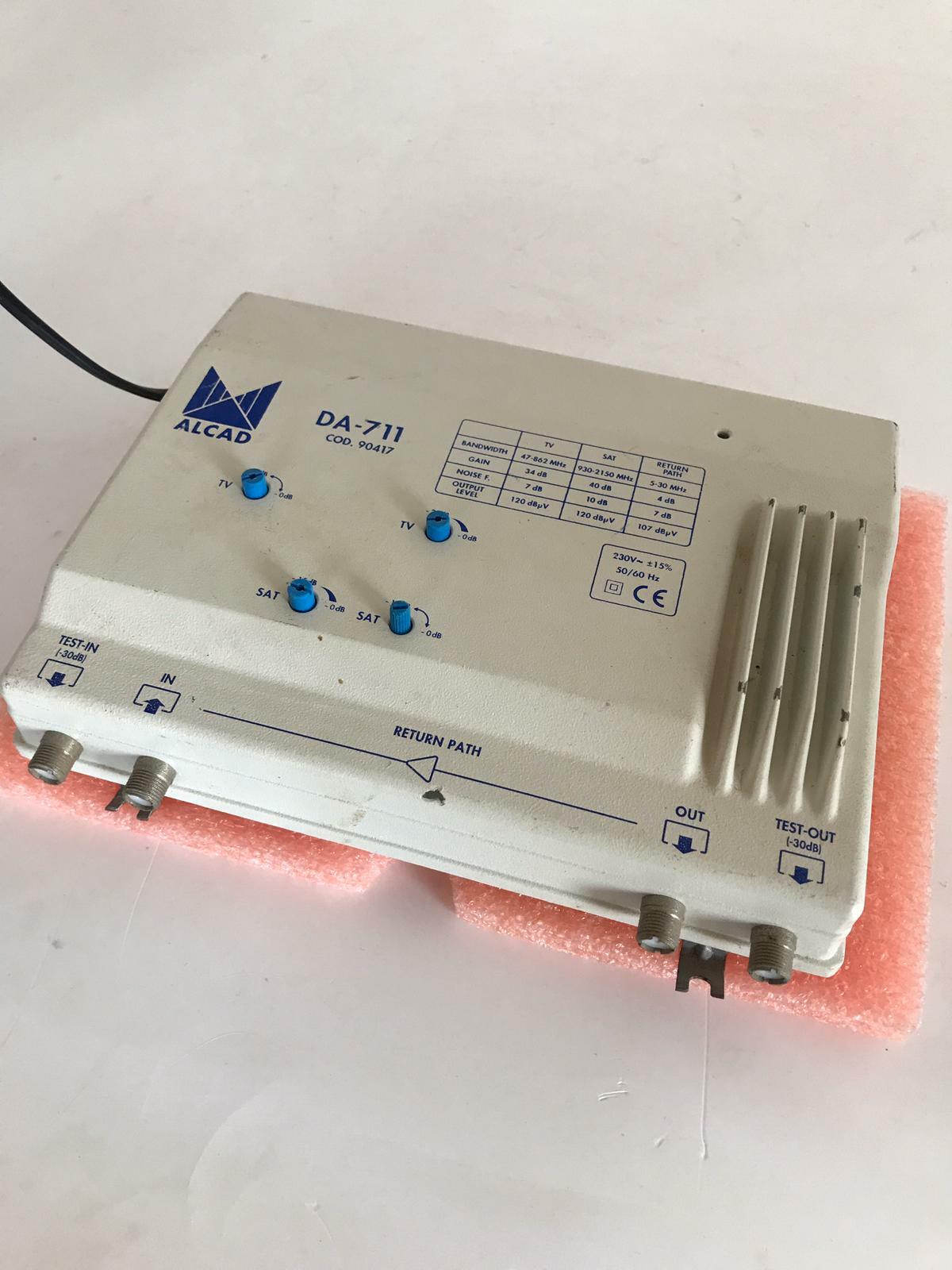 Alcad DA-711 Extension amplifier 1 Input 1 Output , UHF/VHF/BS,G=47 dB