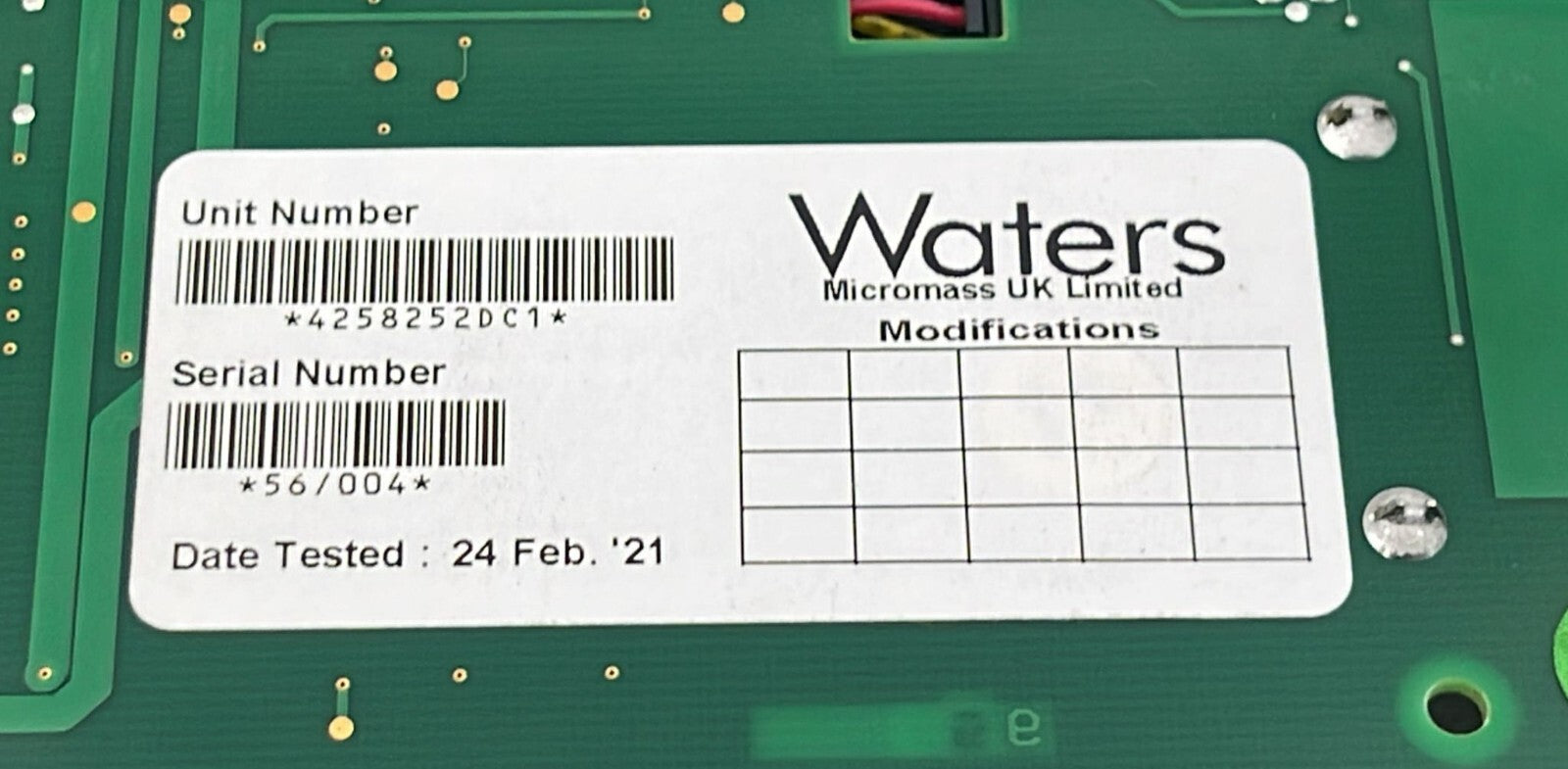 Waters Source PCB 4258252DC1  Lens Control Board MA4258-252P1D