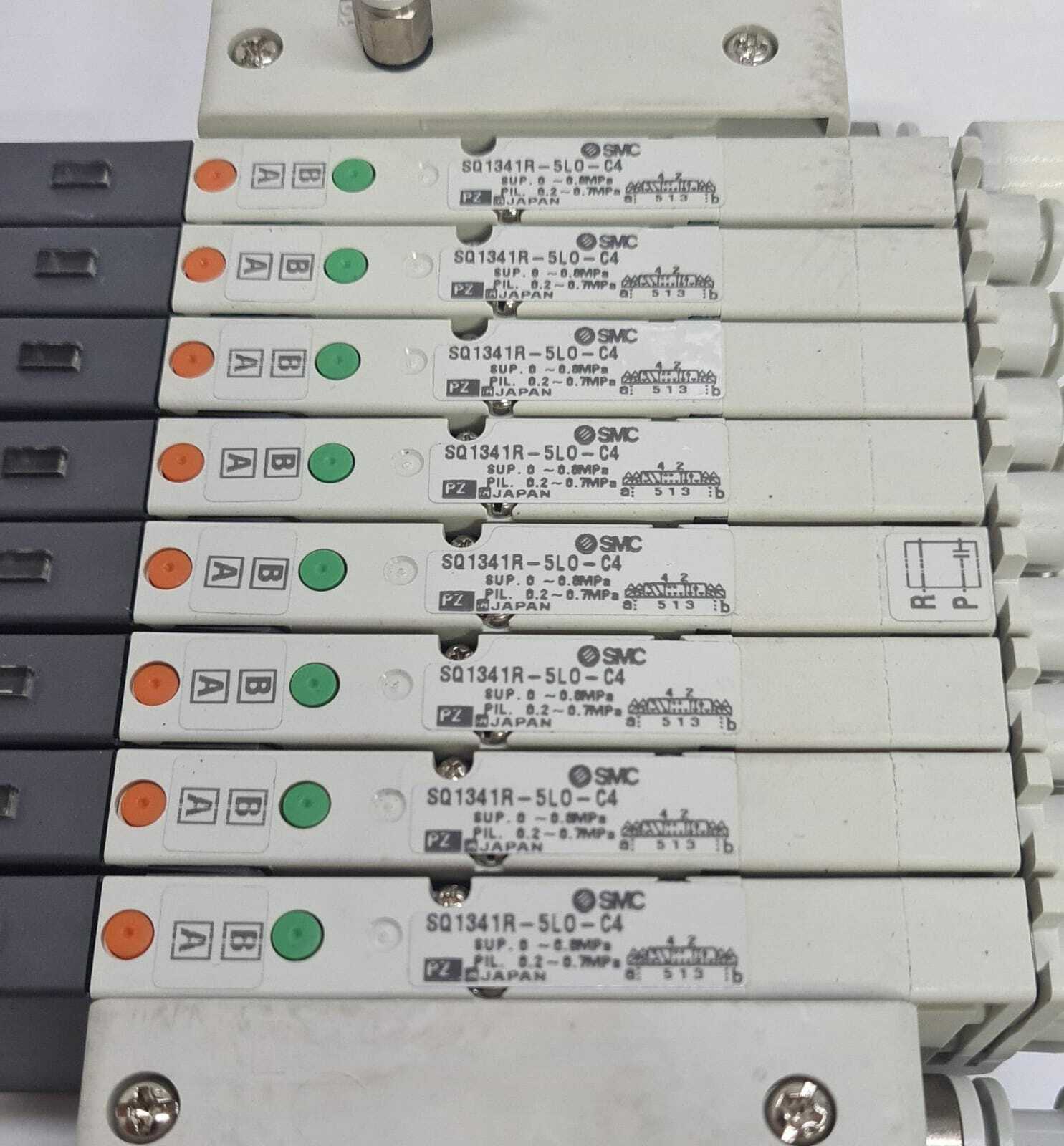 [LOT OF 8] SMC solenoid valve Bank SQ1341R-5LO-C4