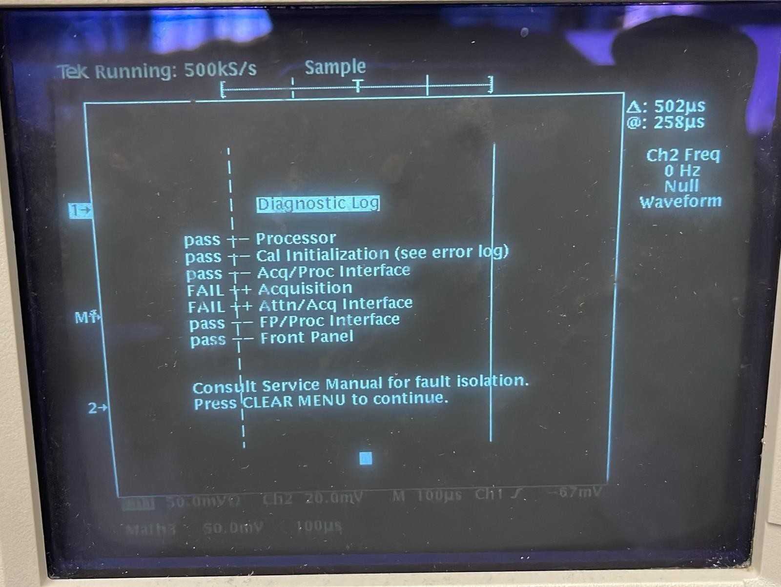 Tektronix TDS 520 Two-Channel Digital Oscilloscope 500MHz 500MS/s