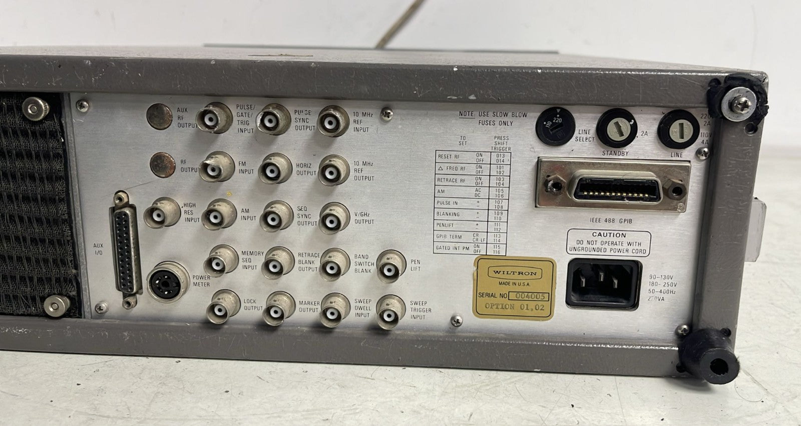 Wiltron Model 6747B-20 Swept Frequency Synthesizer 10MHz 20GHz