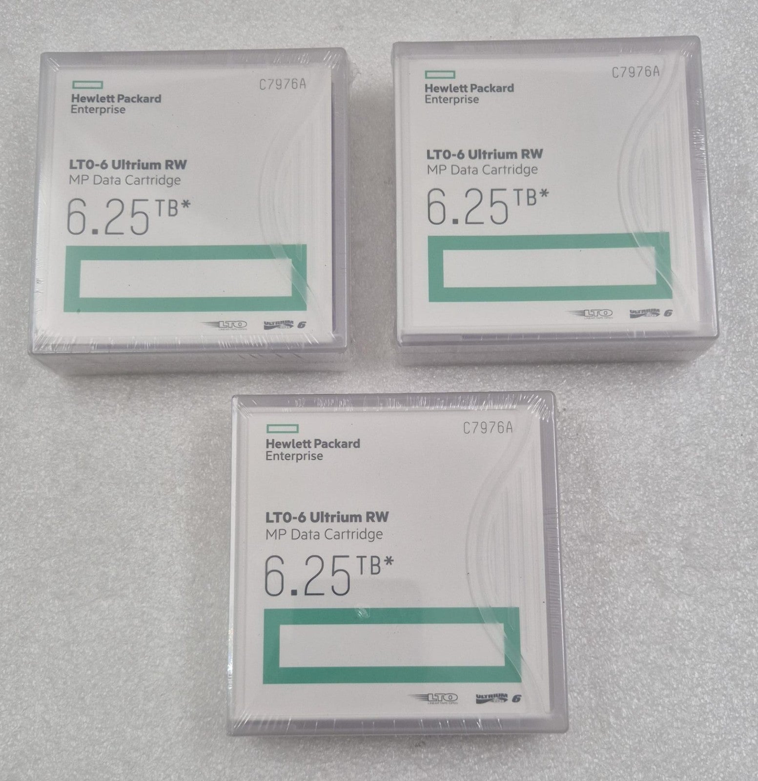 [LOT 3 PCS] NEW SEALED - HPE C7976A LTO-6 Ultrium 6.25TB MP RW Data Tape