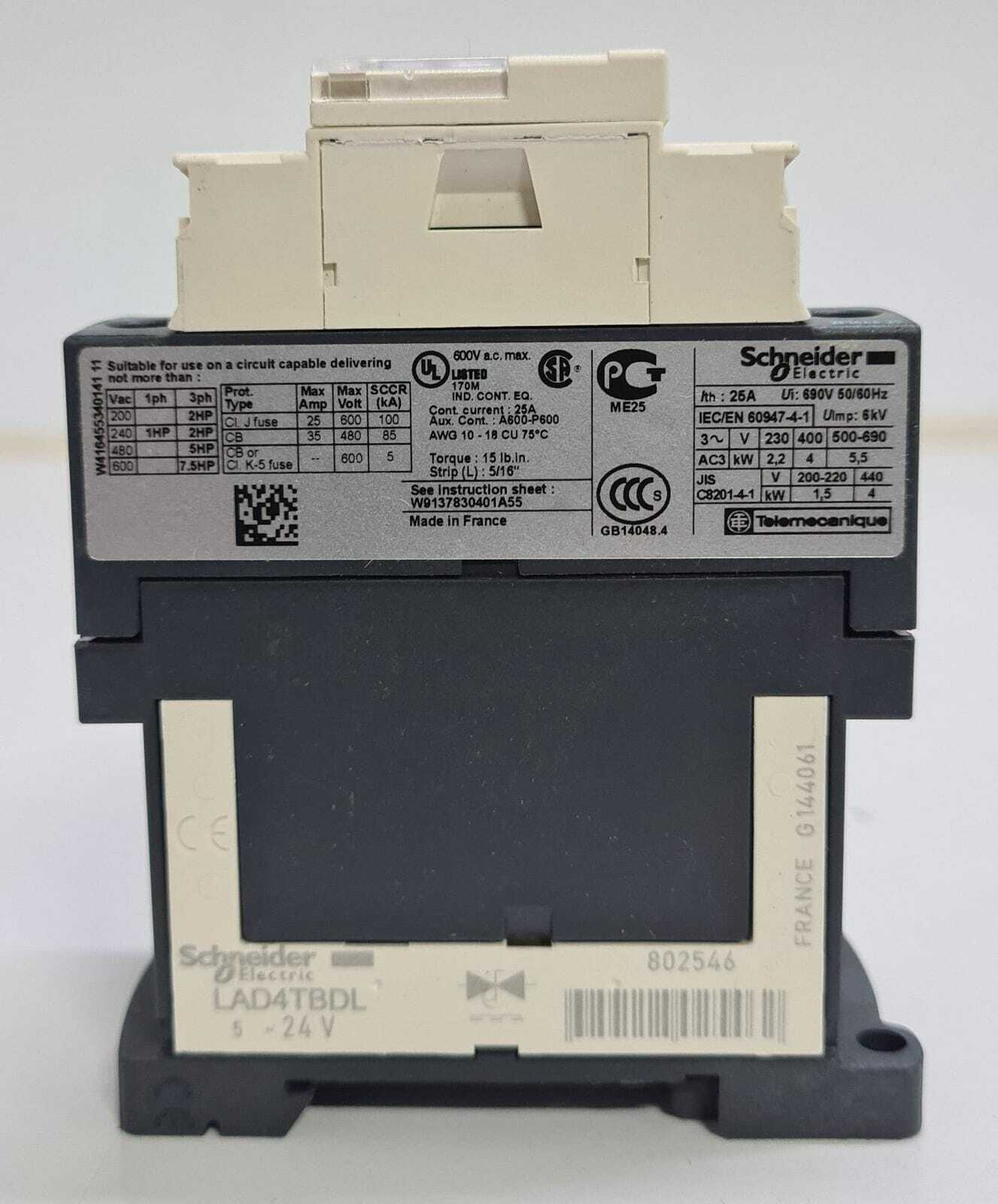 [LOT OF 4] NEW - Schneider Electric LC1D09BL Electric Contactor TeSys
