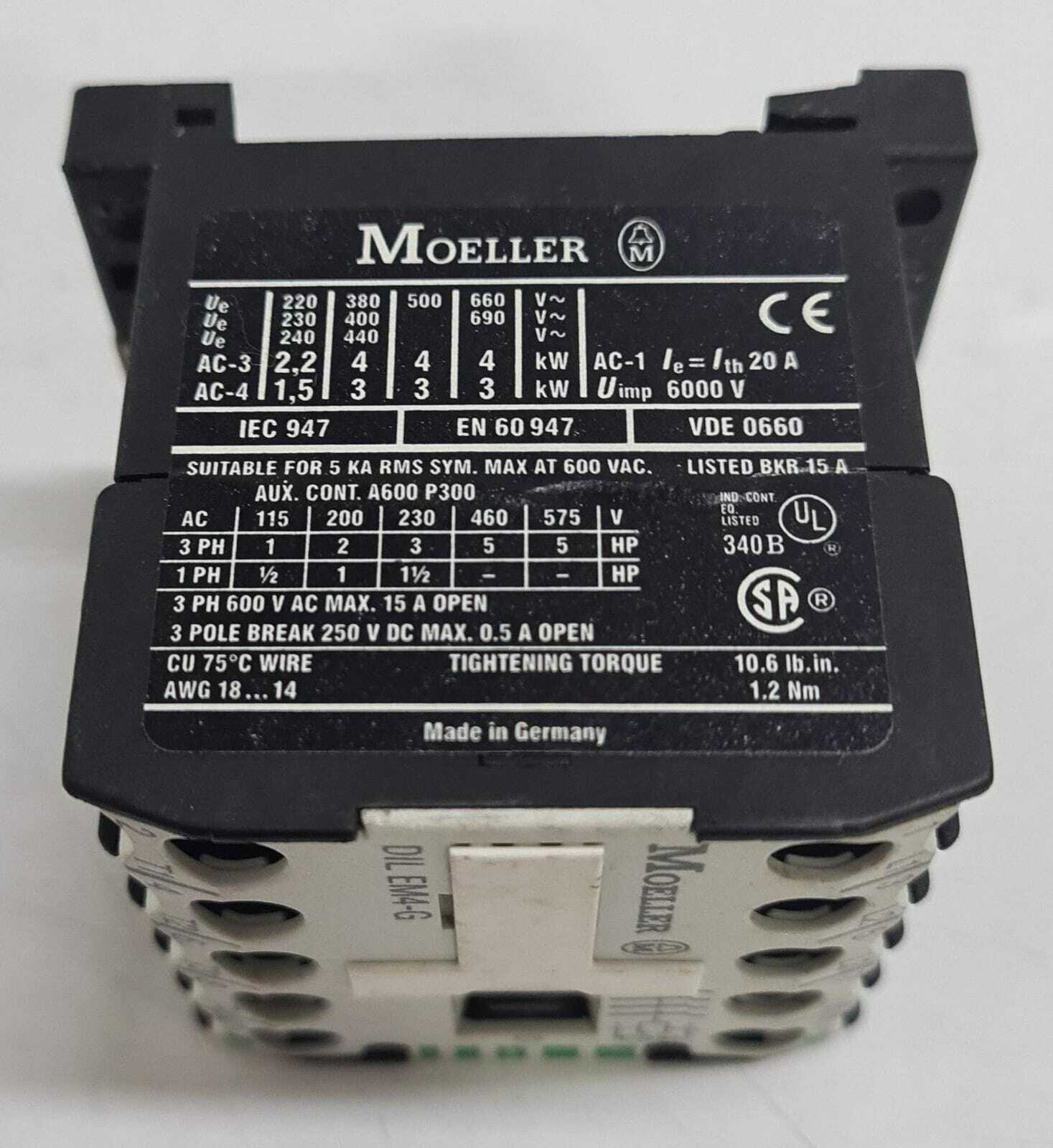 [LOT OF 3] MOELLER DIL EM4-G CONTACTOR 24V