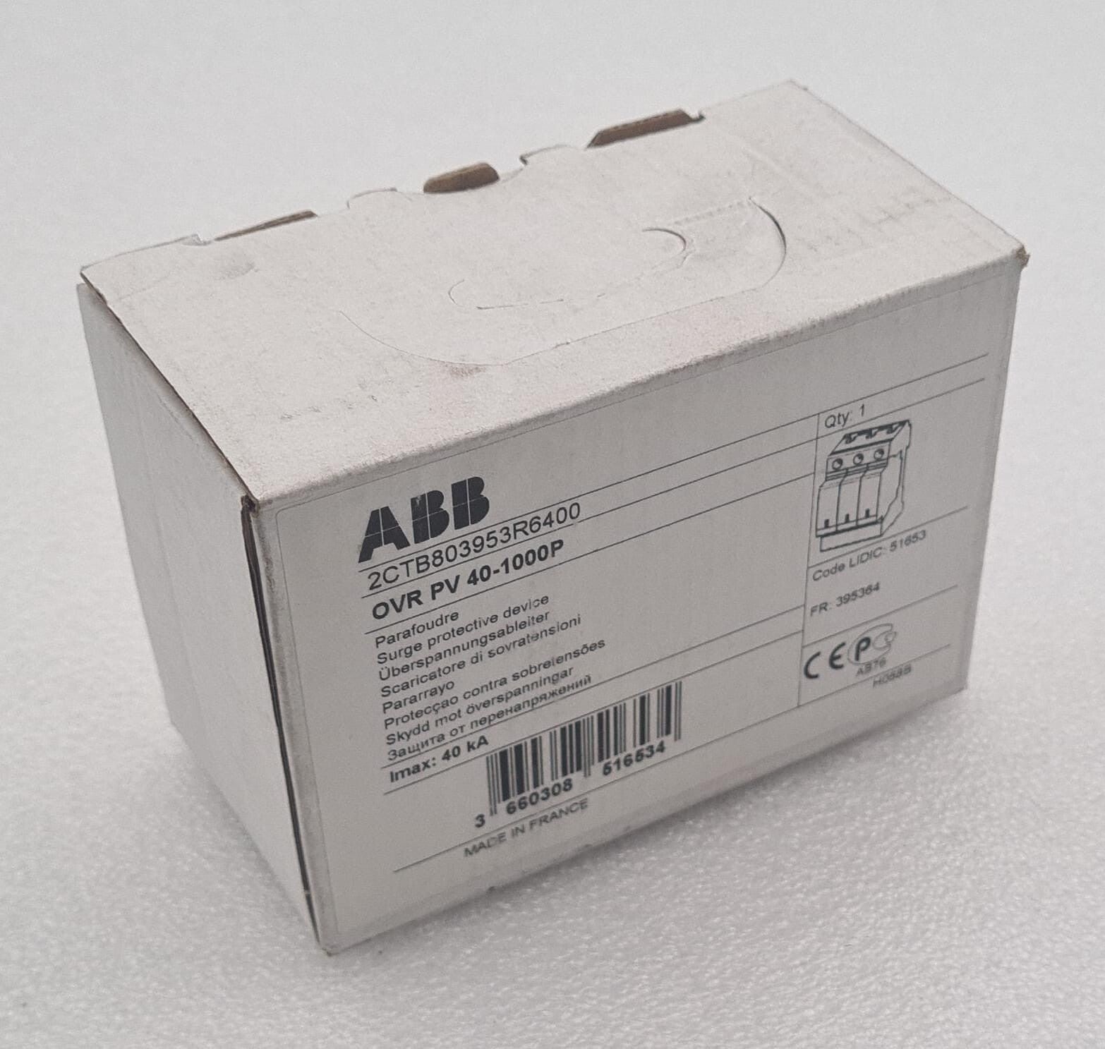 NEW - ABB OVR PV 40-1000P 2CTB803953R6400 Surge Protective Device
