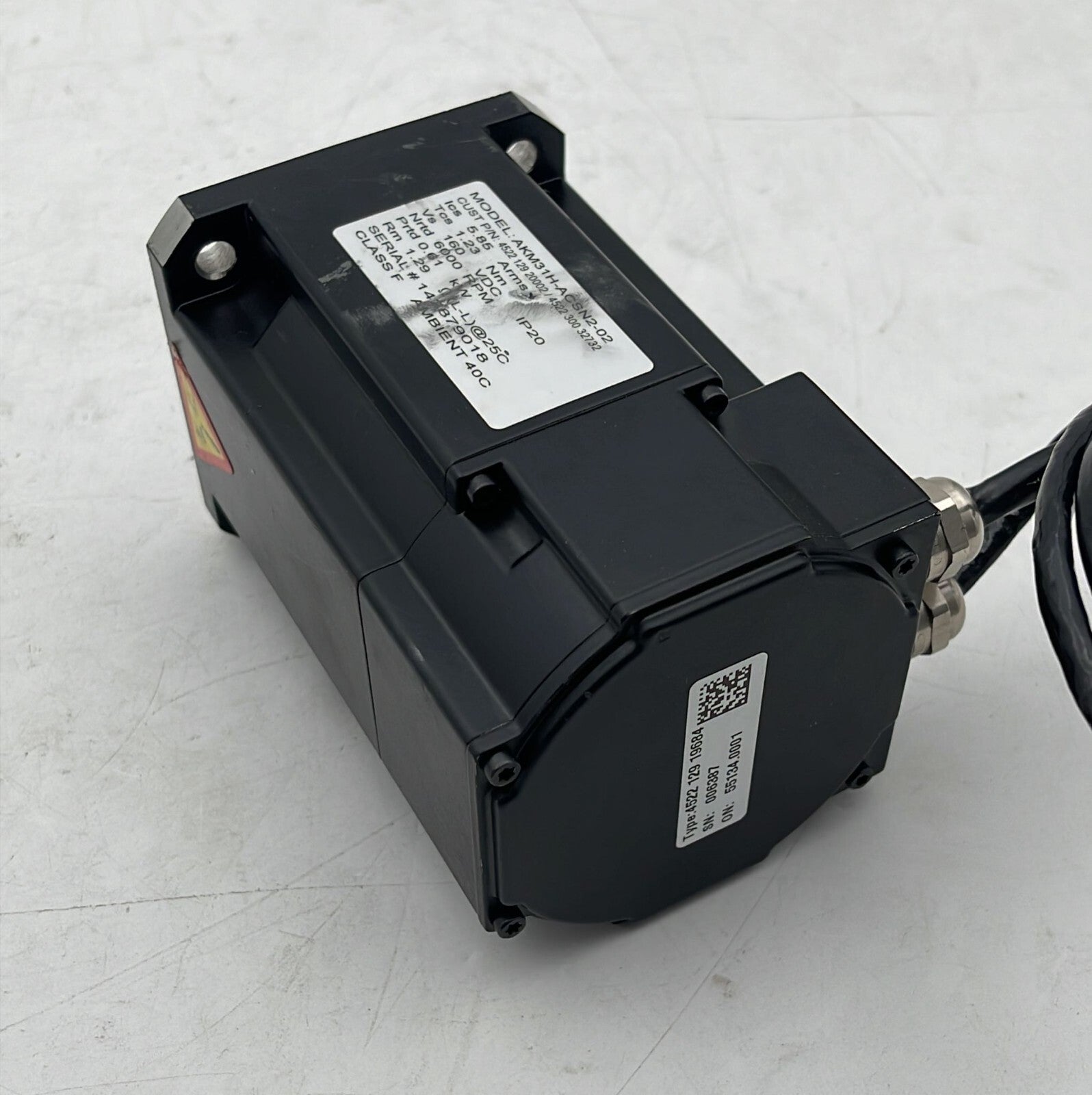 Kollmorgen AKM31H-ACSN2-02 Servo Motor 6000RPM 0.61kW 4522-129-20002