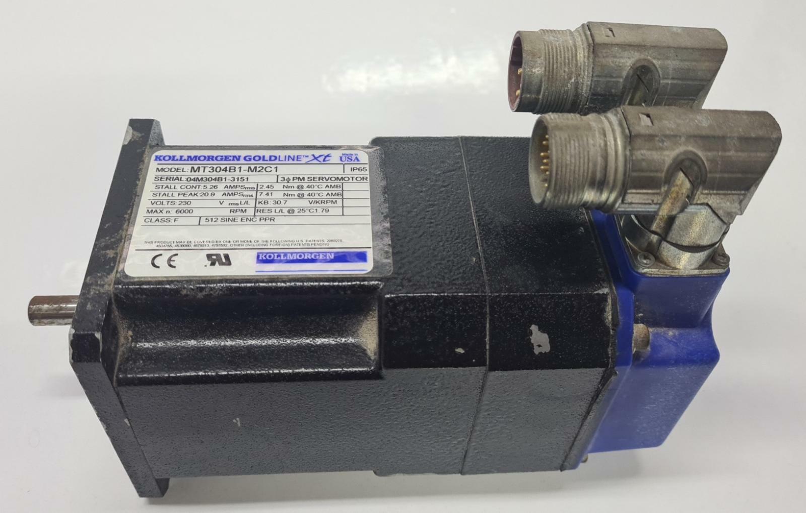 Kollmorgen GOLDLINE XT MT304B1-M2C1  Servo motor 3 PM SERVOMOTOR 6000 rpm