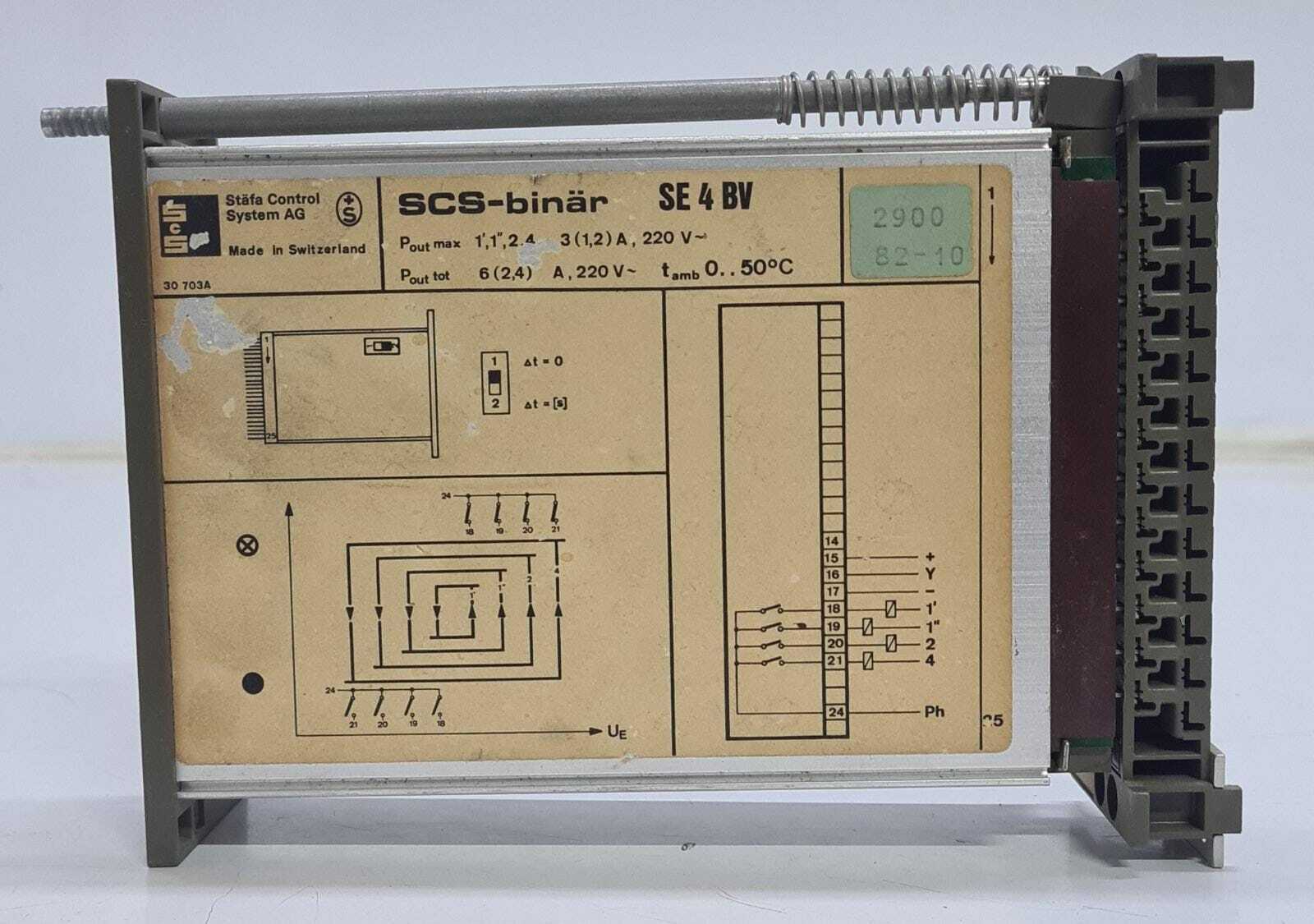 SCS-binar Stafa Control System AG Board SE 4 BV - FOR PARTS