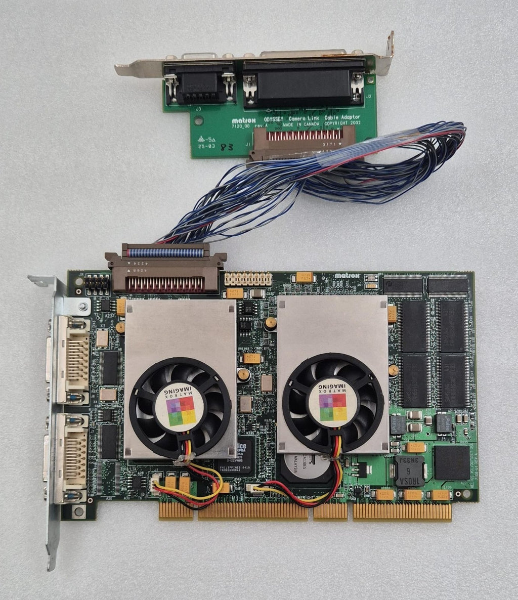 Matrox HELIOS XCL/ODYSSEY XCL 7108-01 073M2MDBCL W/ Camera Link 7120_00 Adapter