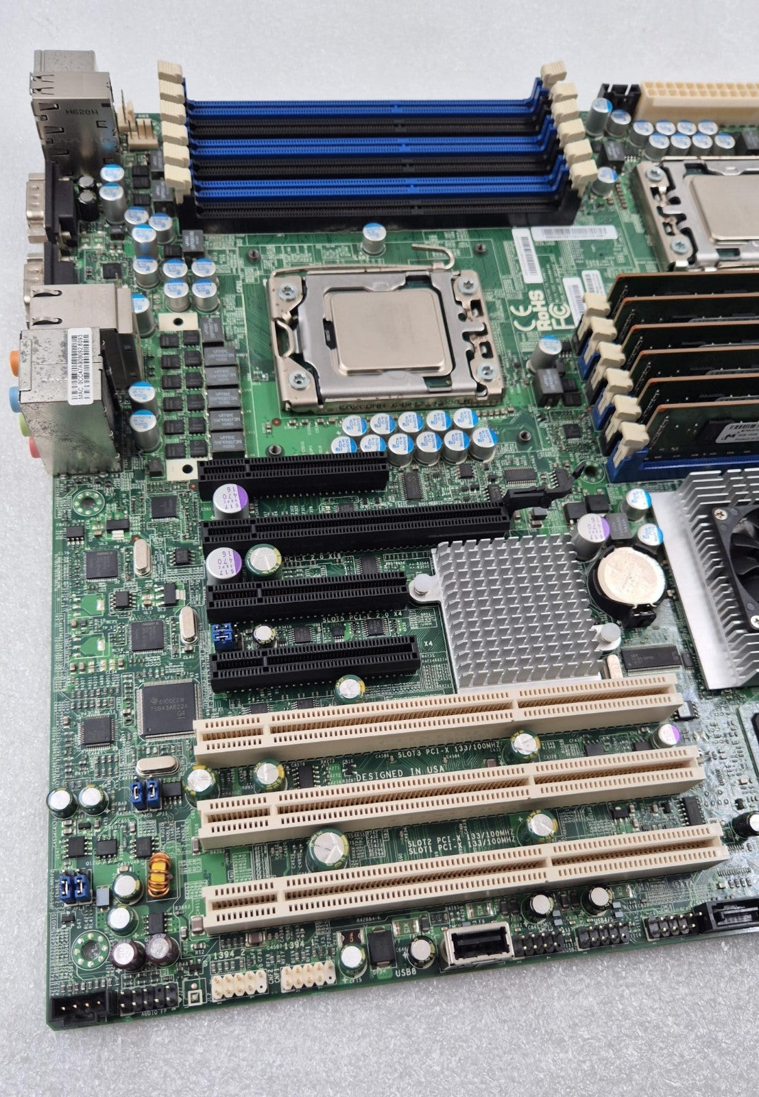 SUPER X8DA6-SA009A Motherboard W/ 6* 4GB & 2* CPU & I/O Shield for Siemens