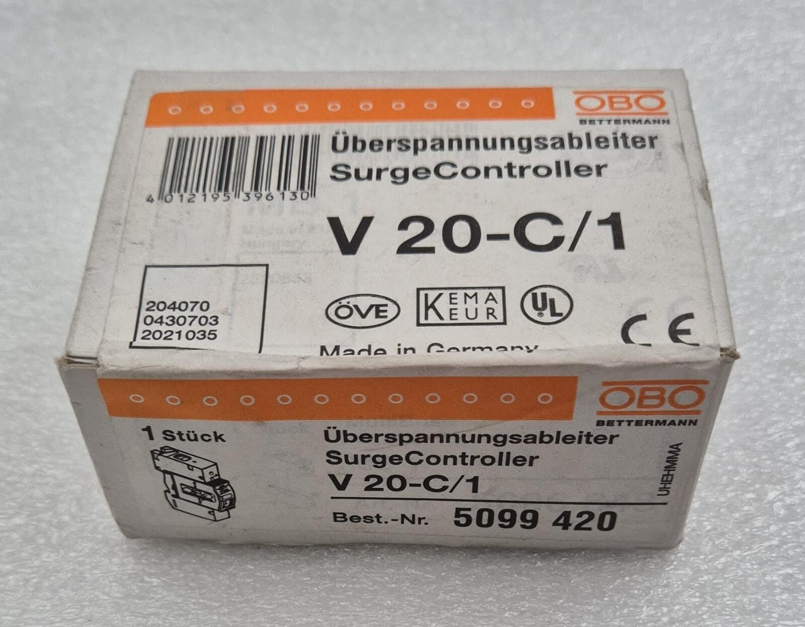 NEW SEALED - OBO BETTERMANN V20-C/1 Surge Controller 5099-420