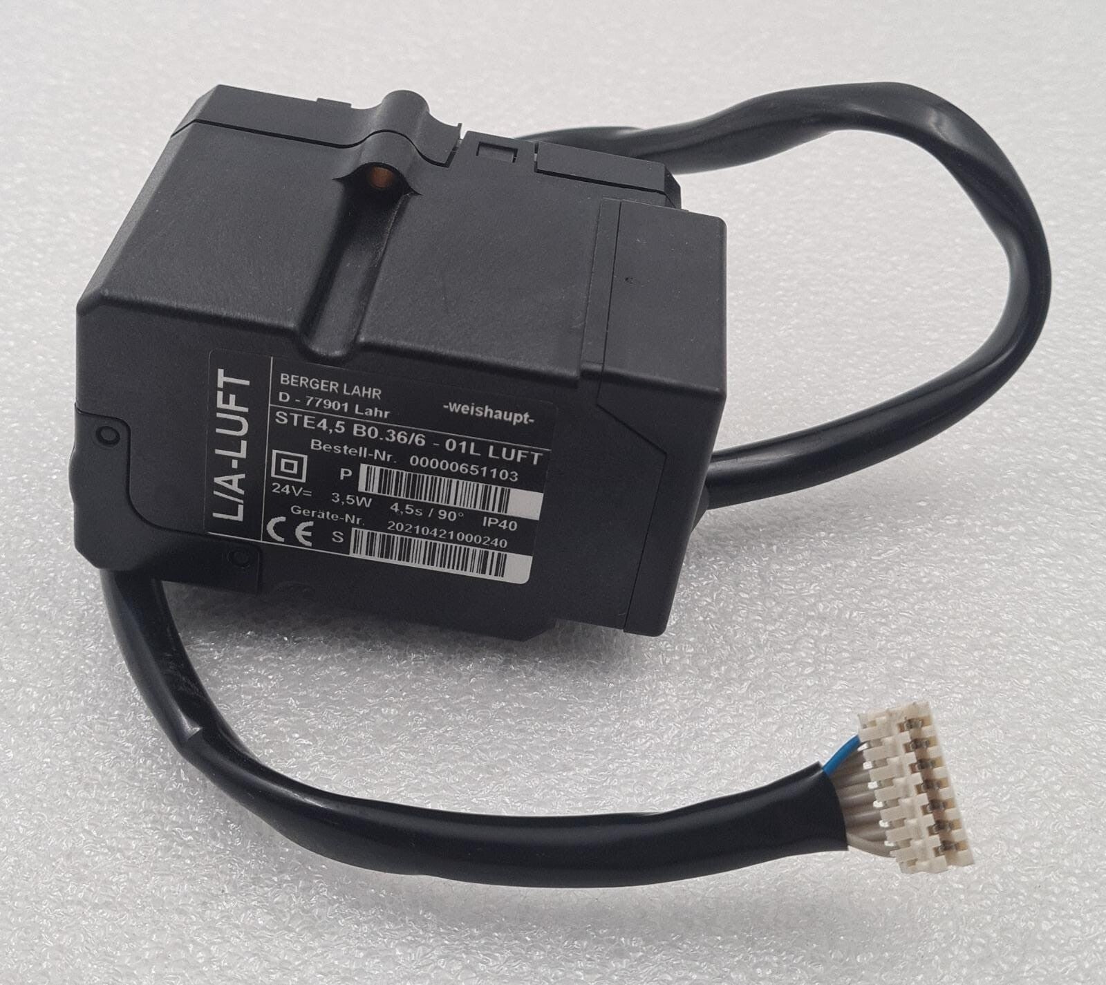 Berger Lahr L/A-LUFT STE4,5 B0.36/6-01L LUFT 24V 3.5W Weishaupt 00000651103