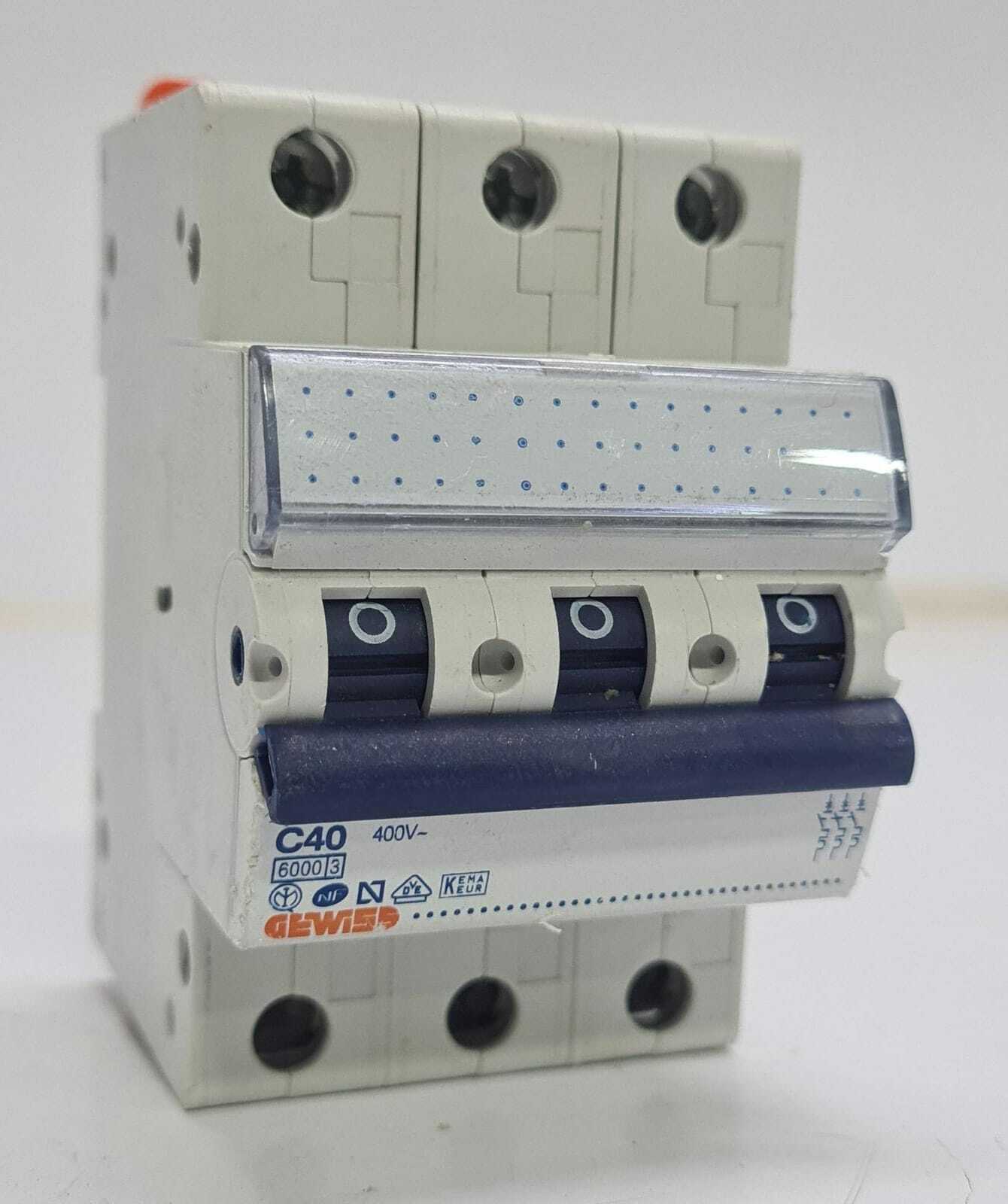 GEWISS GW 92 071 C40 3 Pole Circuit Breaker