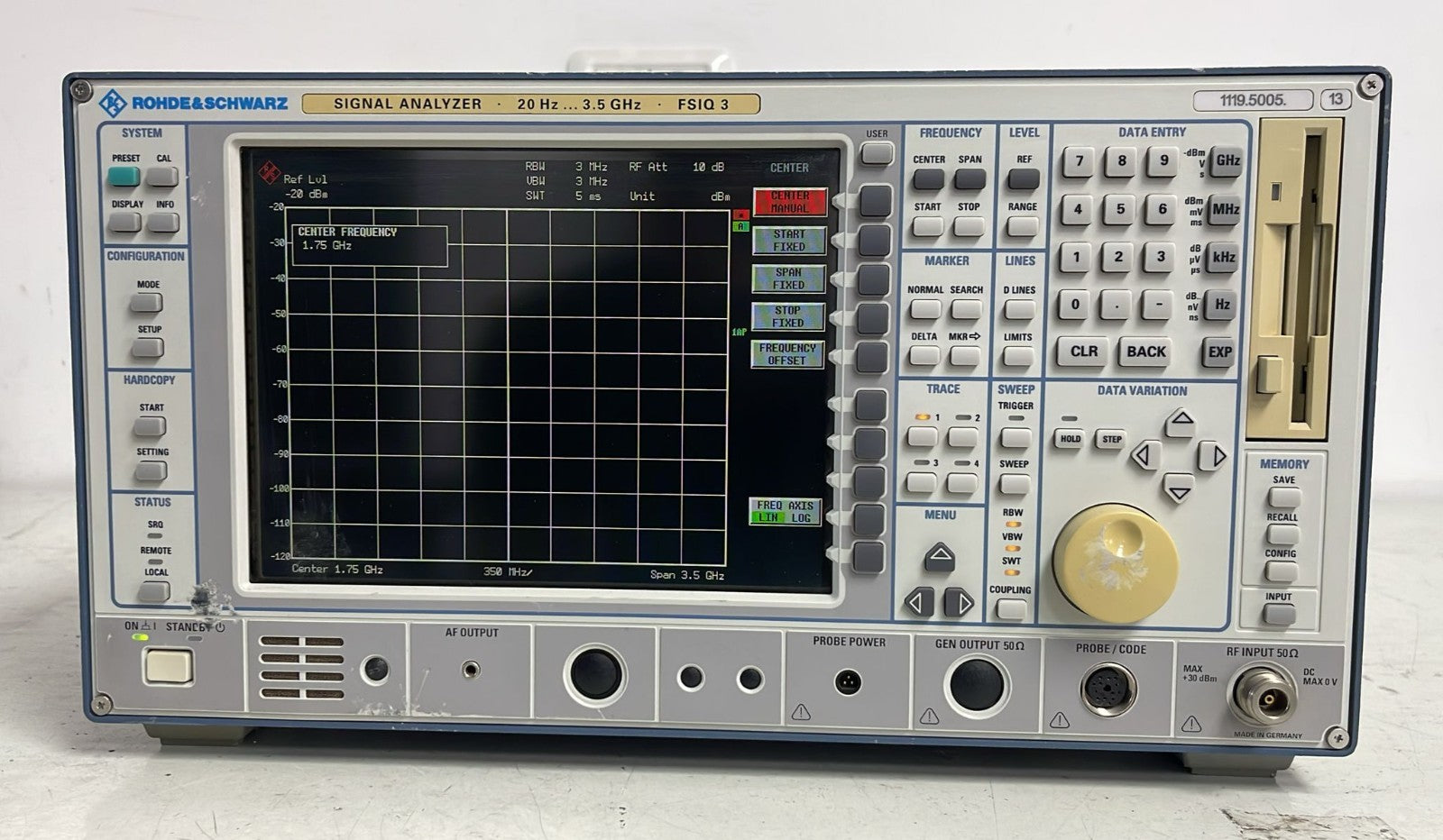 Rohde & Schwarz FSIQ 3  Signal Analyzer 20Hz 3.5GHz