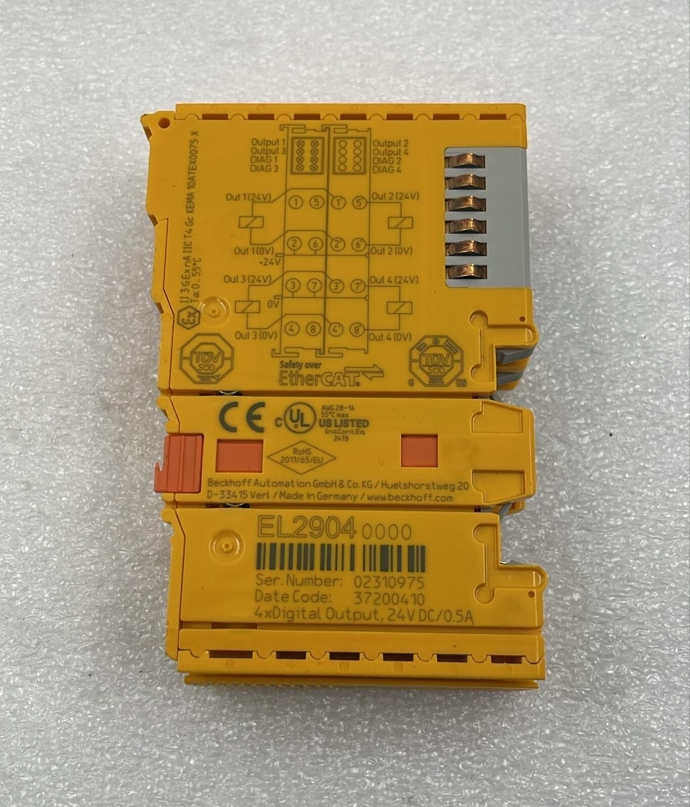 [LOT 2] BECKHOFF EL2904 Digital Analog Input Output Terminal Module 4-Channel