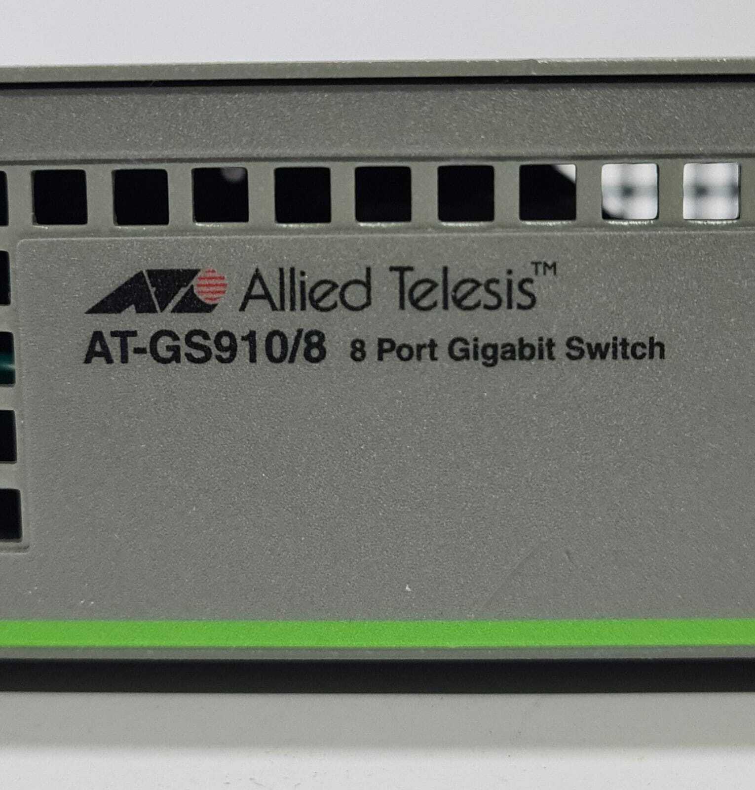 NEW - Allied Telesis AT-GS910/8 8-Port Gigabit Ethernet Switch W/ OEM Power Cord