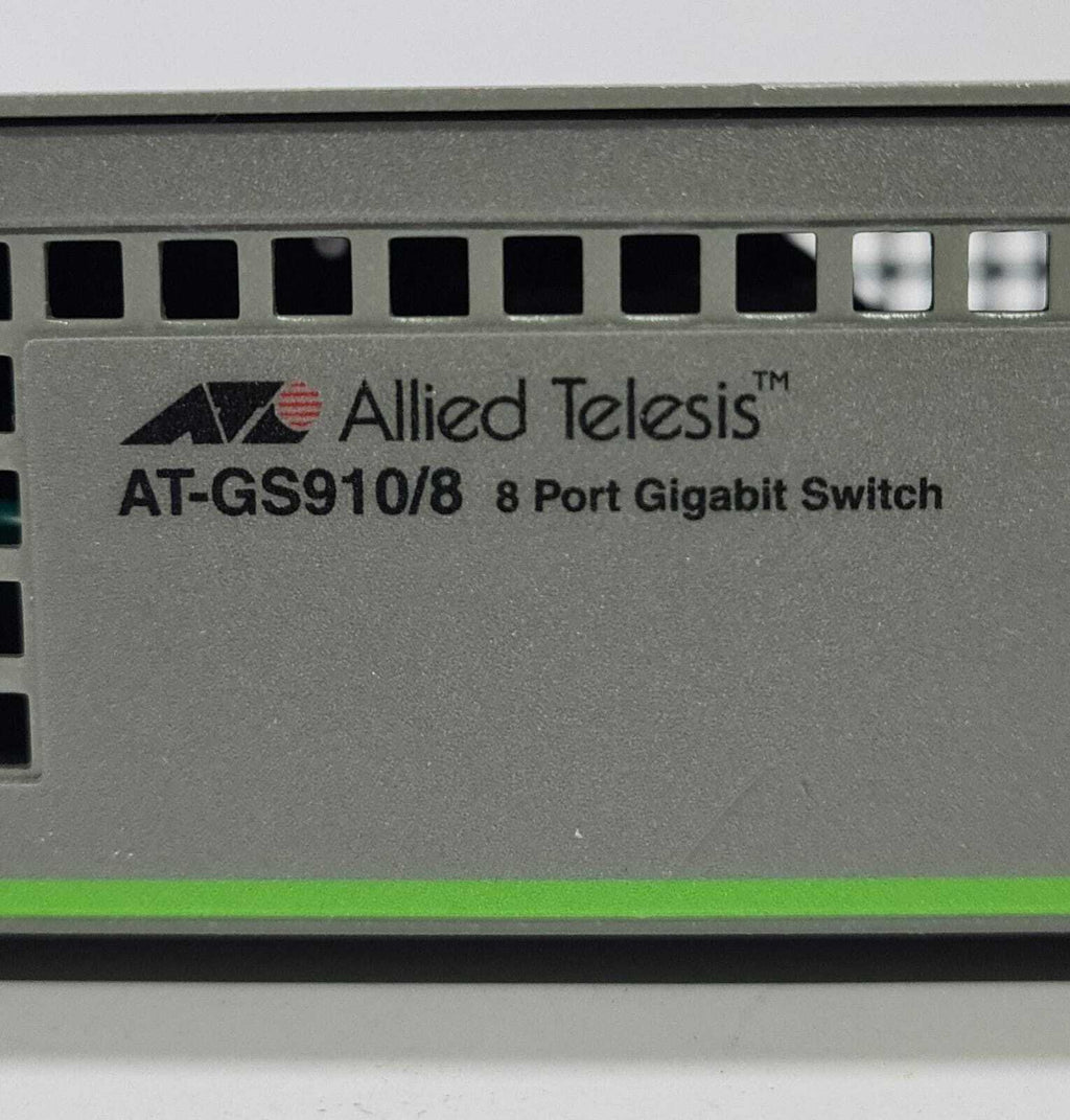 NEW - Allied Telesis AT-GS910/8 8-Port Gigabit Ethernet Switch W/ OEM Power Cord