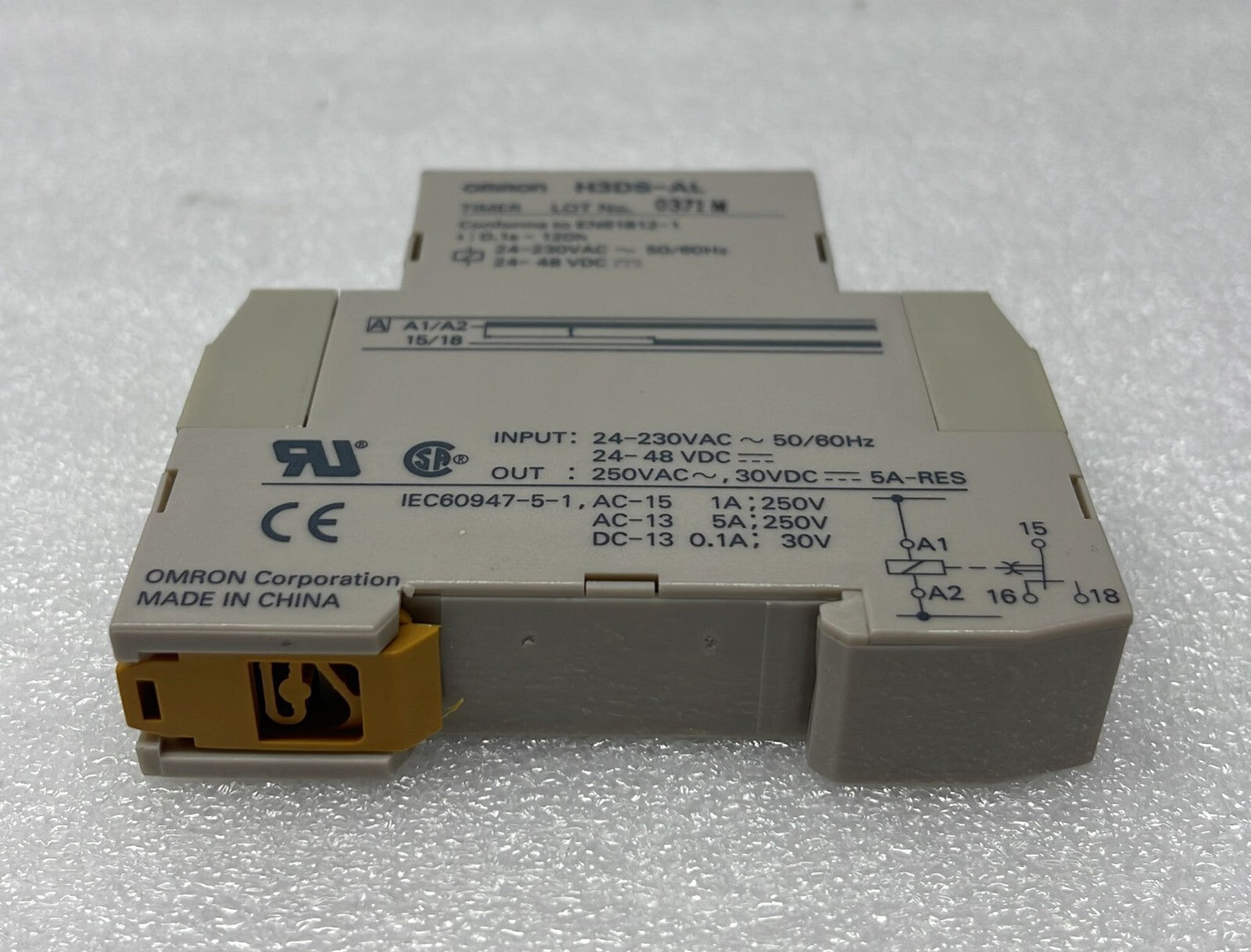 [LOT OF 2] OMRON H3DS-AL solid-state timer relay 0.1s-120h 24-230VAC 24-48VDC