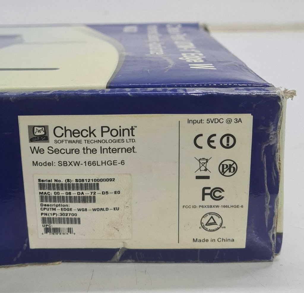 CheckPoint UTM-1 EDGE W SBXW-166LHGE-6 Internet Security Appliance - Full Set