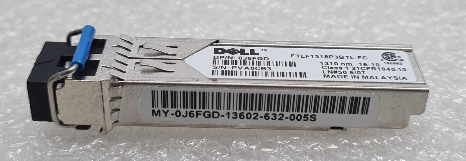 NEW - DELL TRANSCEIVER MY-0J6FGD-13602-632-005S 1310nm GP-SFP2-1Y SFP+