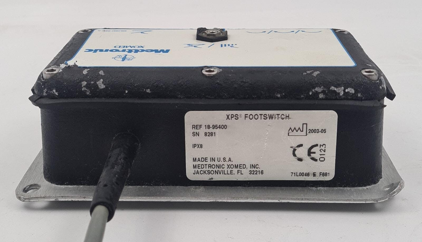 Medtronic XOMED XPS footswitch 18-95400 dual pedal control for Model 2000 medical system