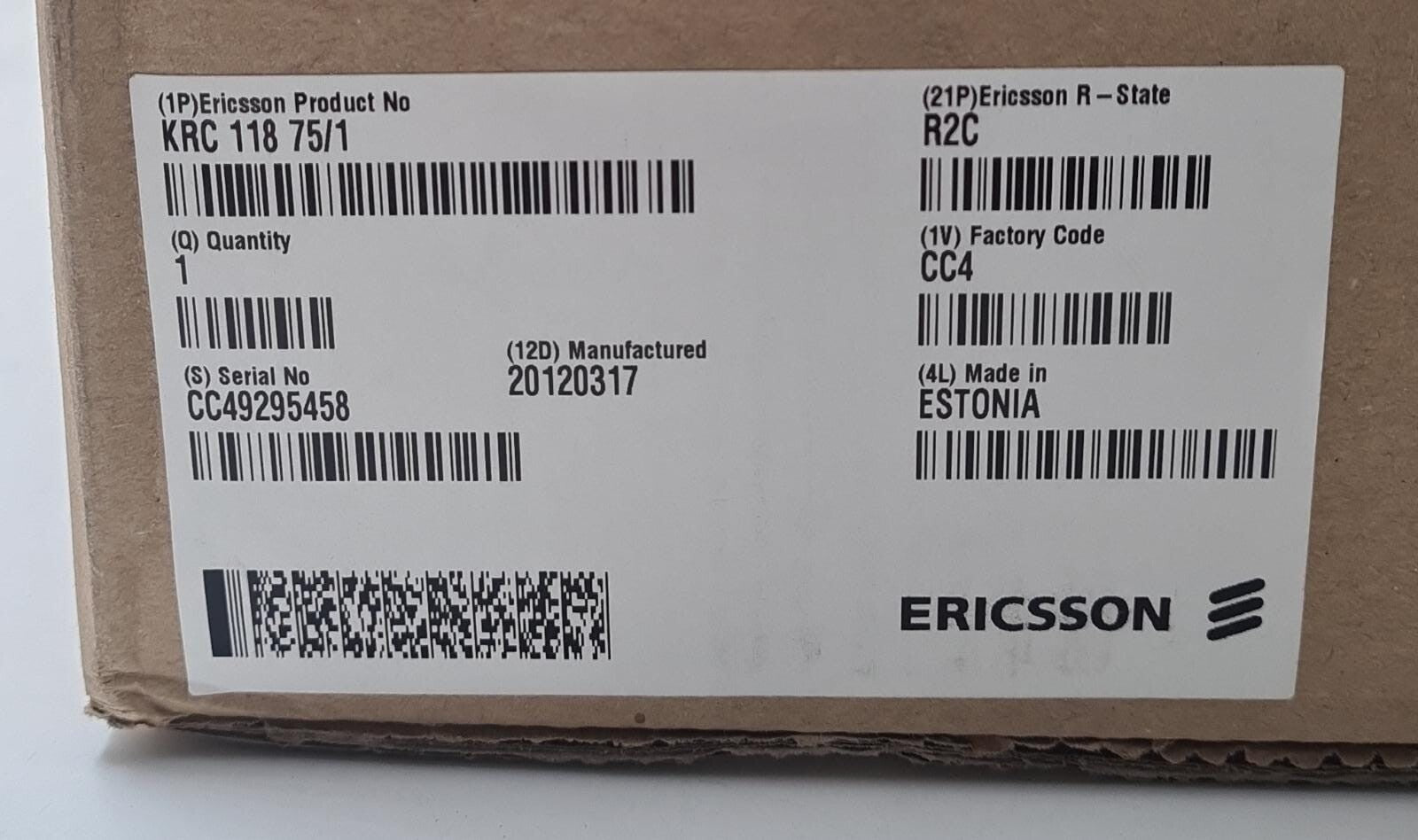 NEW - Ericsson Transceiver RUS Radio Unit KRC 118 75/1 R2C