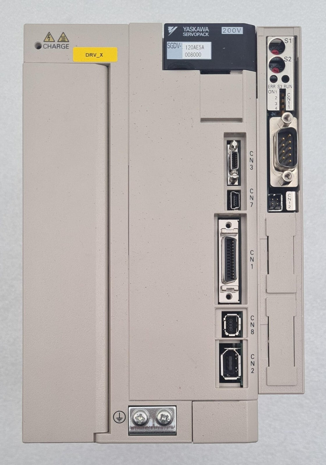 Yaskawa SERVOPACK SGDV-120AE5A008000 servo drive front view