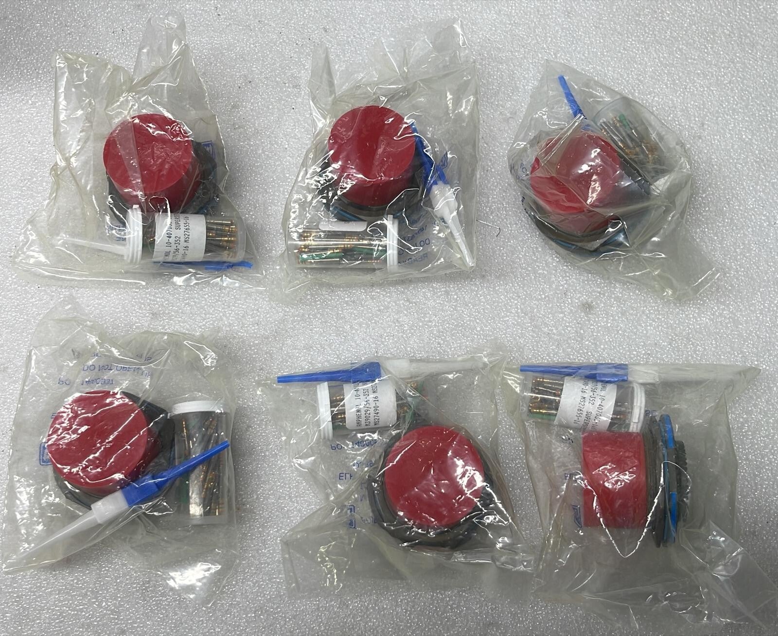 [LOT OF 6] NEW SEALED- AMPHENOL D38999/24WJ29SN Circular MIL Spec Connector