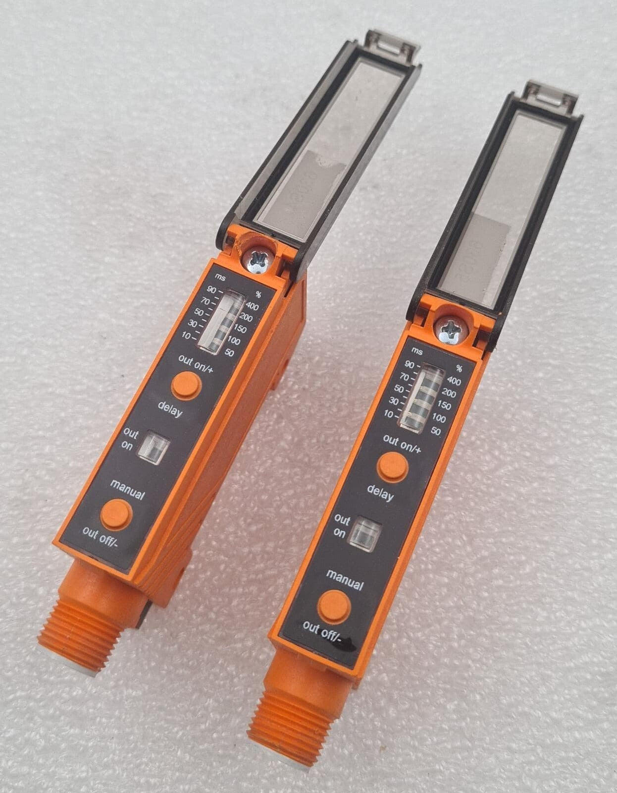 [LOT OF 2] IFM Photoelectric Sensor Fiber-Optic Amplifier OBF504 OBF-FAKG/T/US