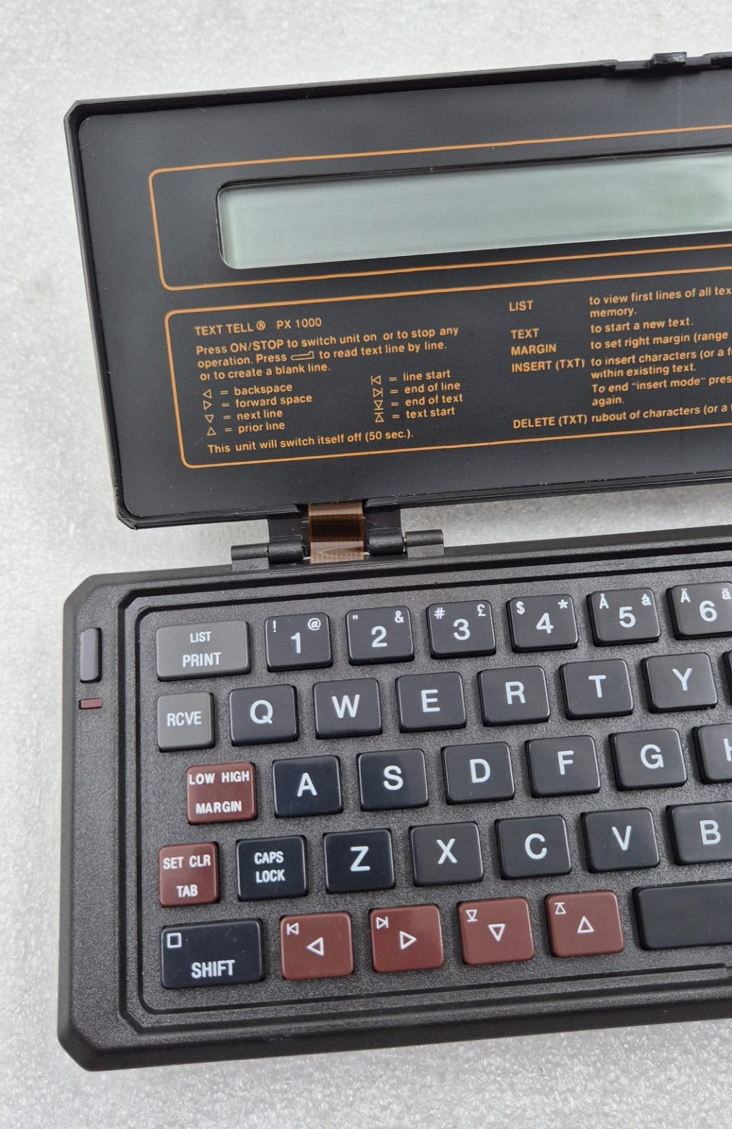 WEST-TEC TEXT TELL PX 1000 Pocket Telex CALC **AS-IS**