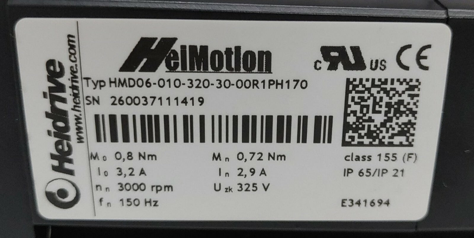 HEIDRIVE HEIMOTION HMD06-010-320-30-00R1PH170 Servo Motor for HP INDIGO