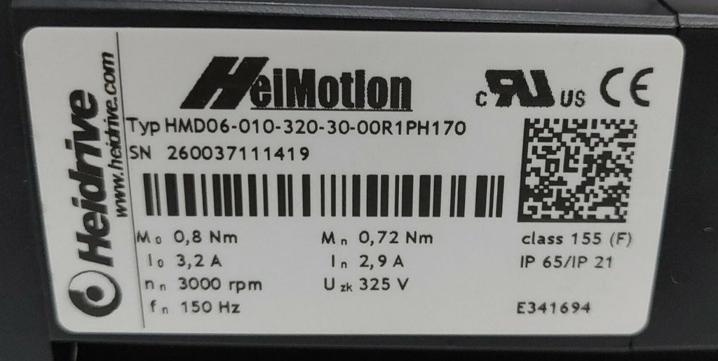HEIDRIVE HEIMOTION HMD06-010-320-30-00R1PH170 Servo Motor for HP INDIGO