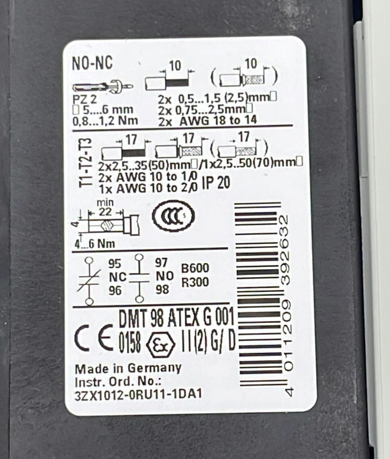 NEW** Siemens 3RU1146-4MB1 Overload relay 80-100A