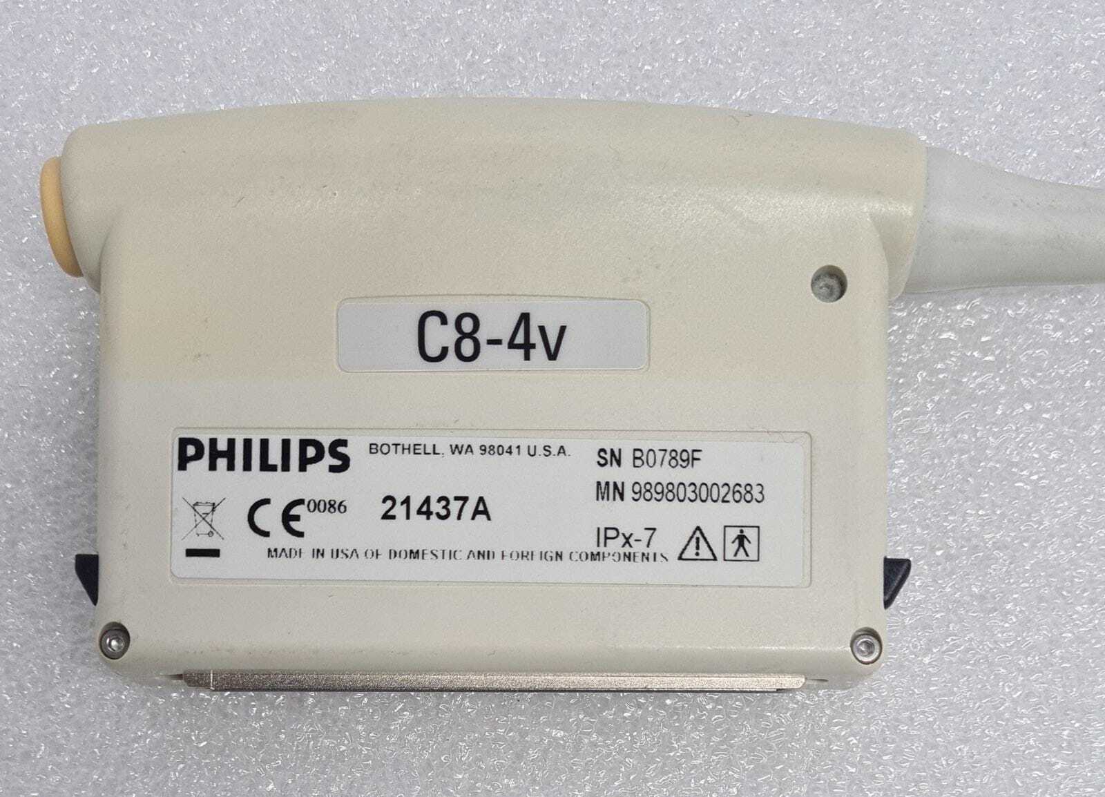 PHILIPS 21437A C8-4v Ultrasound Transducer Probe 453561172923 989803002683