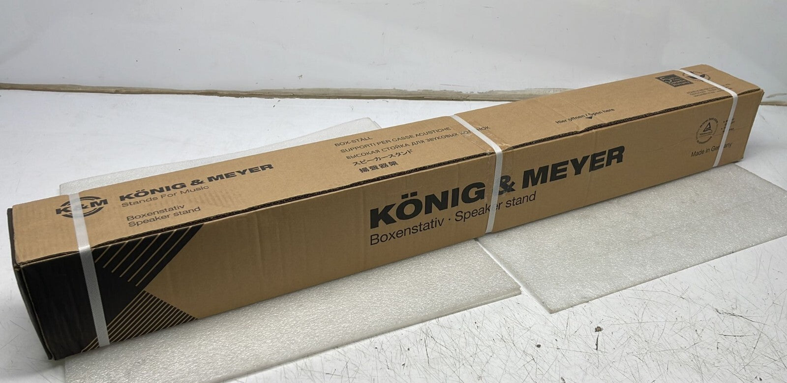 K&M Konig & Meyer 21435-177-55 Adjustable Speaker Stand W/ Push Button locking