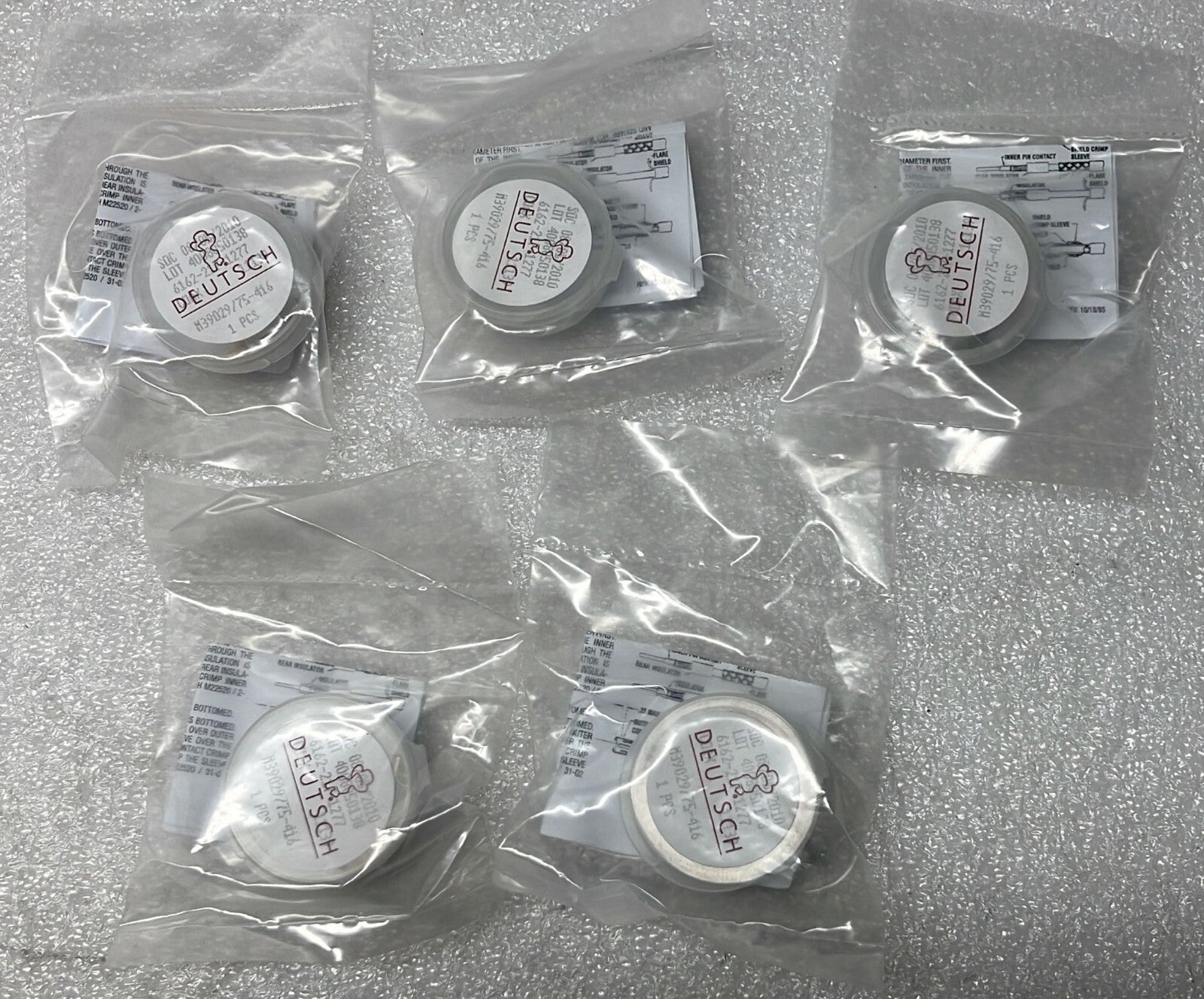 [LOT 5] NEW Sealed - DEUTSCH MIL SPEC CONNECTOR 12 SHLD SOCKET 6162-217-1277