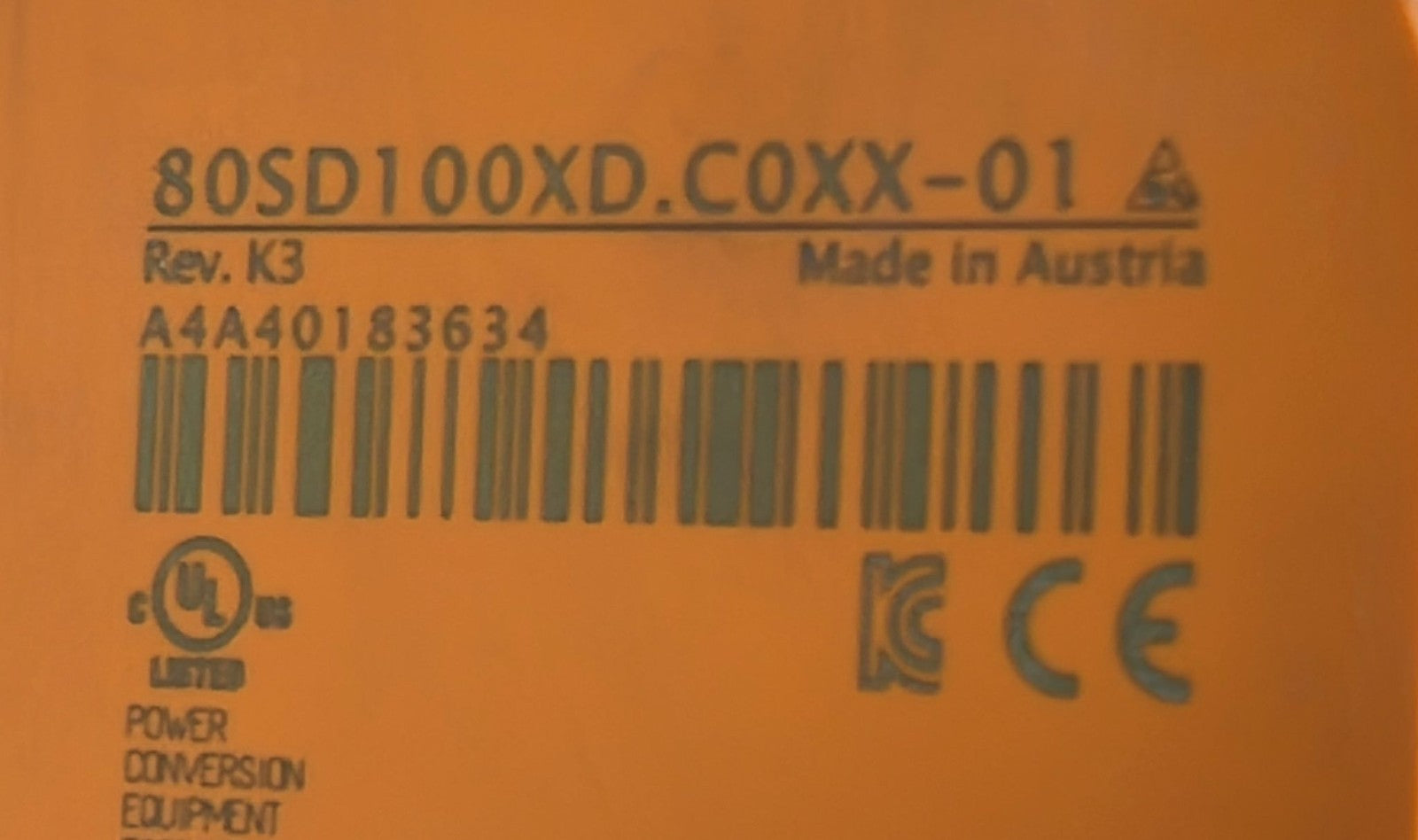 B&R Automation ACOPOS Micro 100D Servo Drive 80SD100XD.C0XX-01 **AS IS