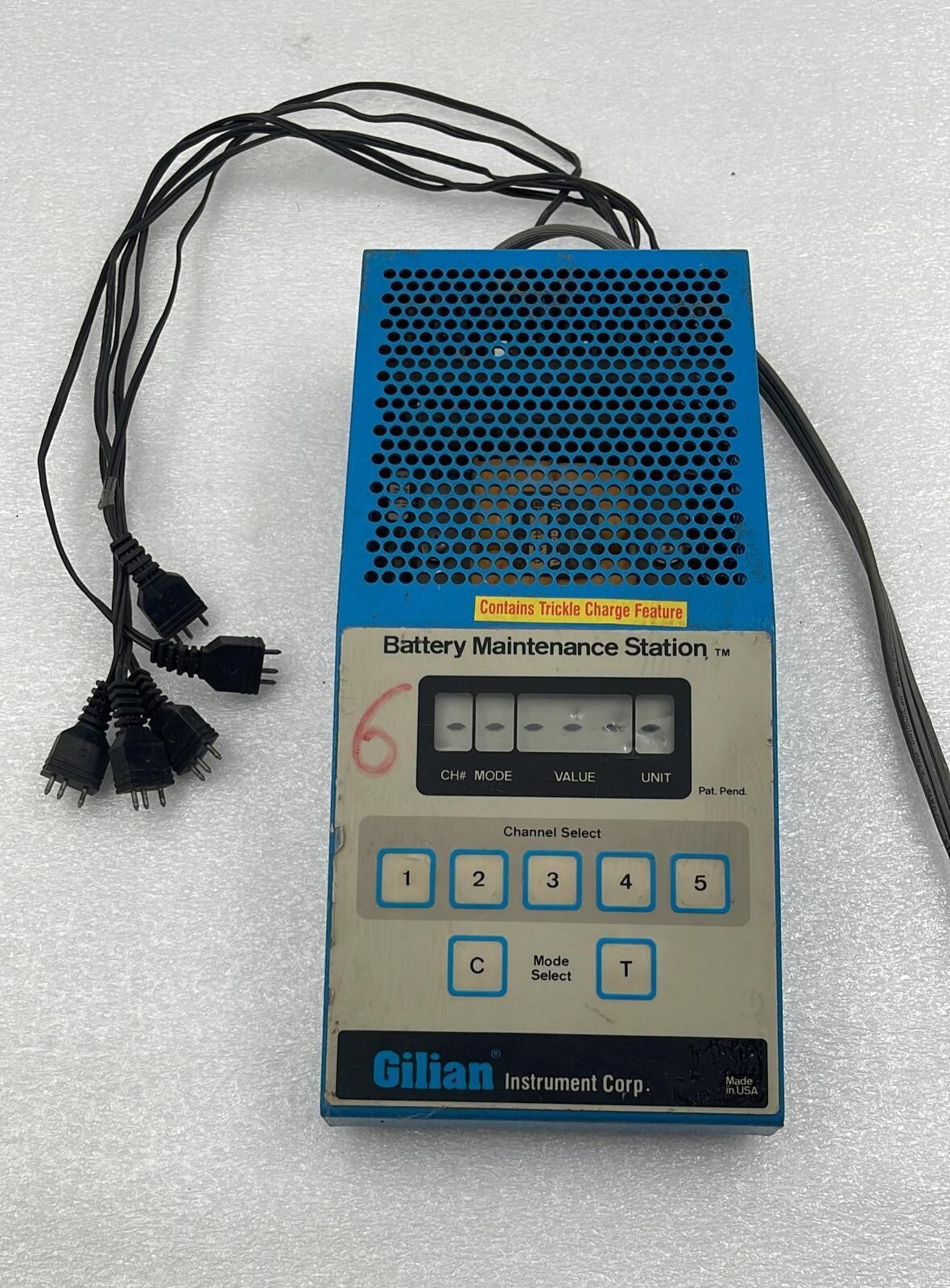 Gilian BMS-100 5-channel battery maintenance station charger